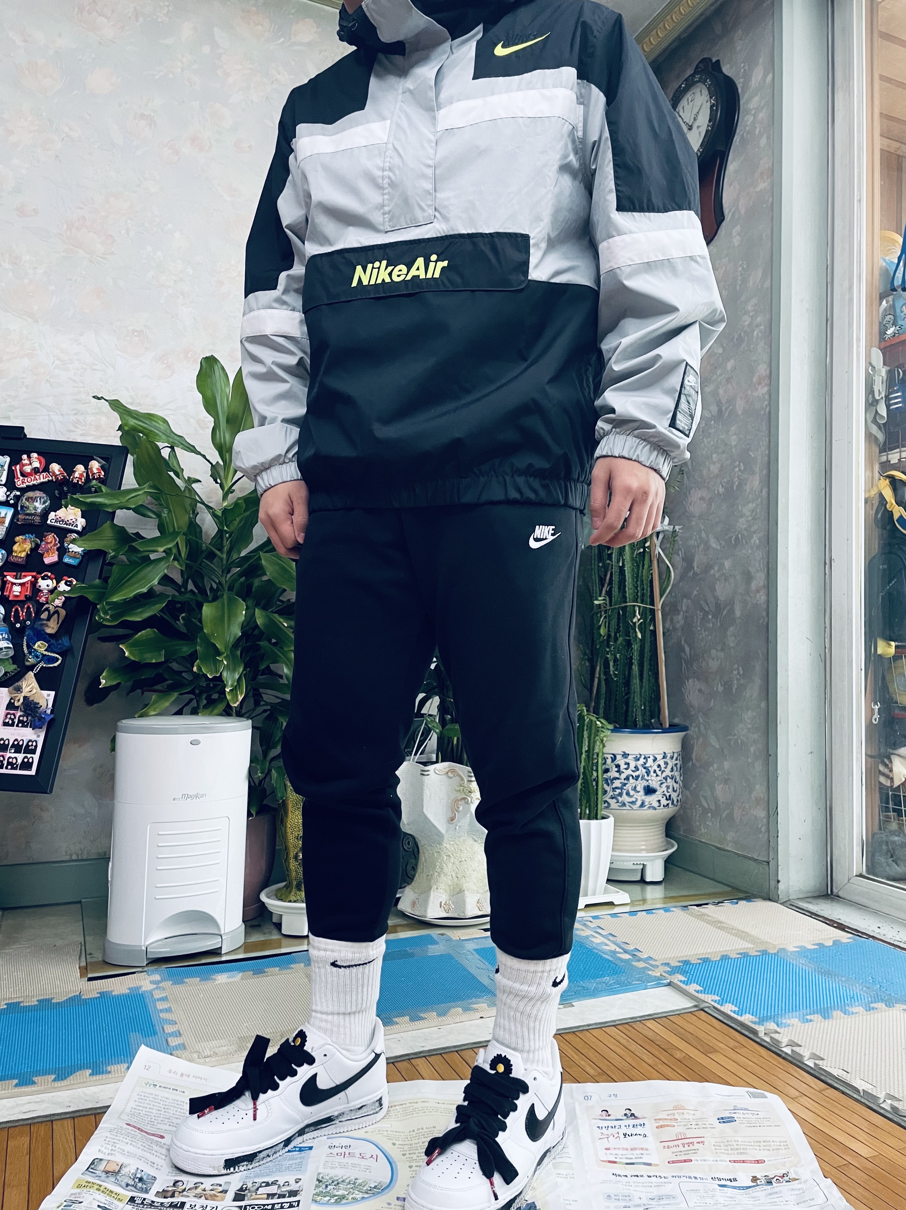 Nike x Peaceminusone Air Force 1 Low Para-Noise 2.0 착용 스타일