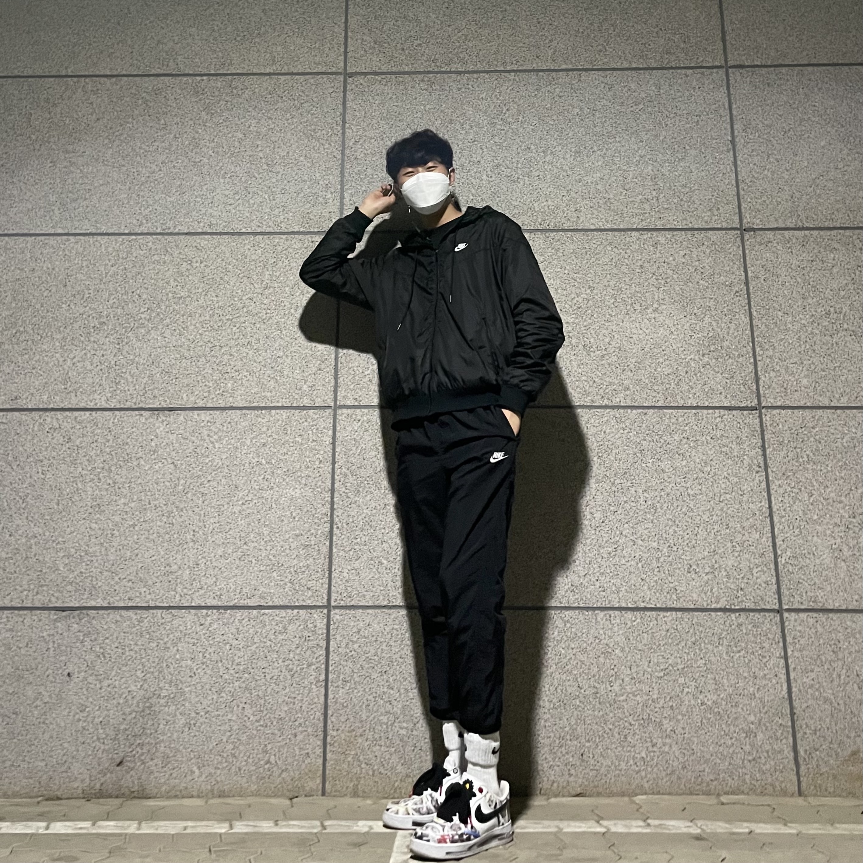 Nike x Peaceminusone Air Force 1 Low Para-Noise 2.0 착용 스타일