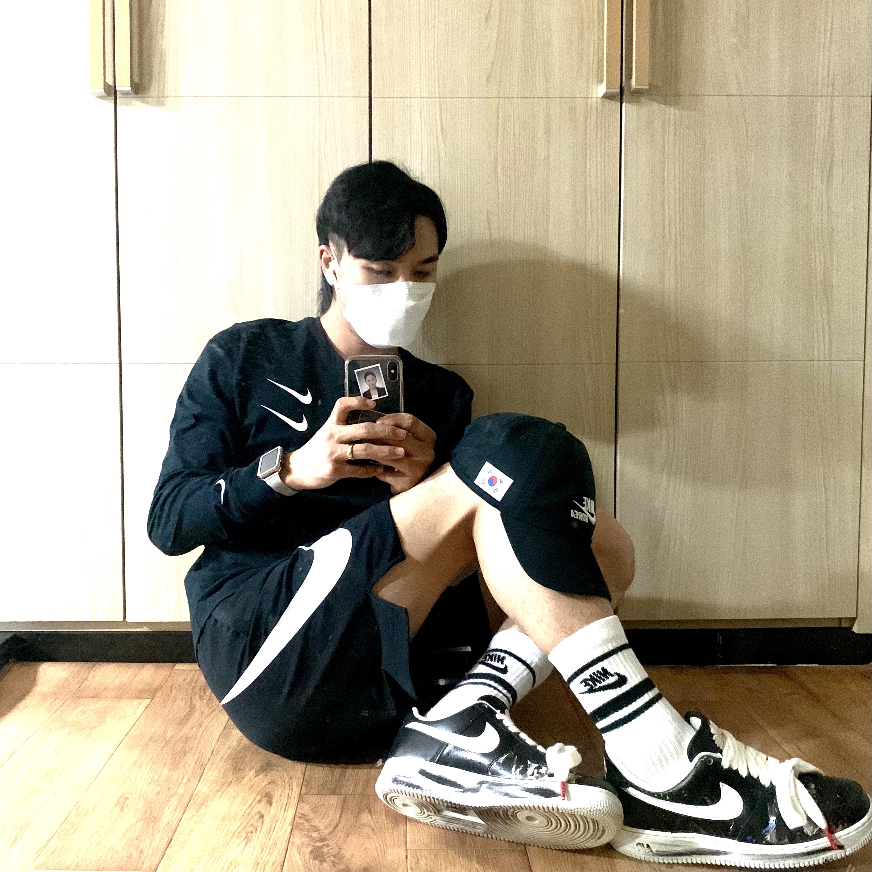 Nike x Peaceminusone Air Force 1 Low Para-Noise 착용 스타일