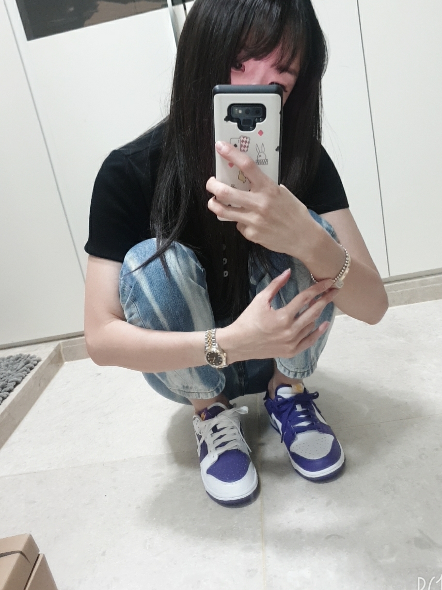 (W) Nike Dunk Low SE Flip 착용 스타일 - 1