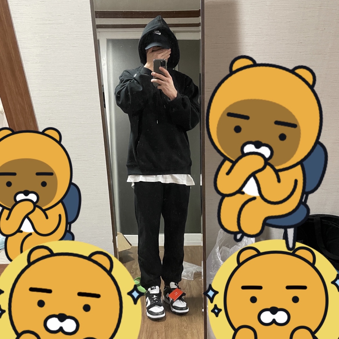 Nike Dunk Low Retro Black 착용 스타일