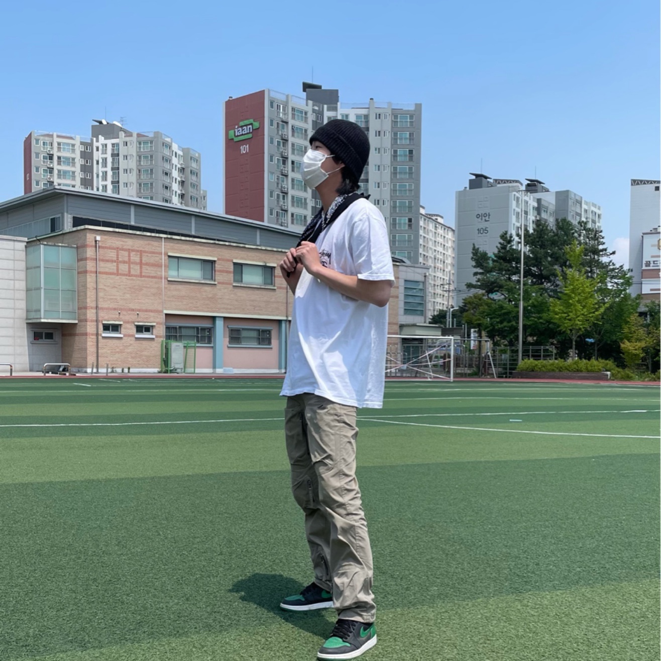 Jordan 1 Retro High OG Pine Green Black 착용 스타일