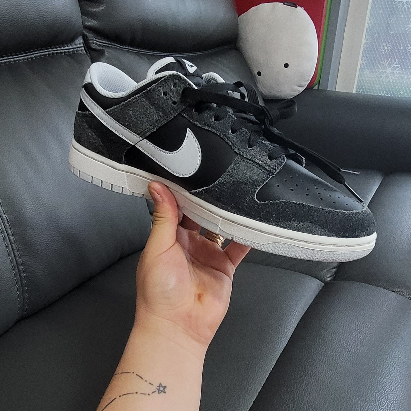 Nike Dunk Low Retro PRM Zebra 착용 스타일 - 4