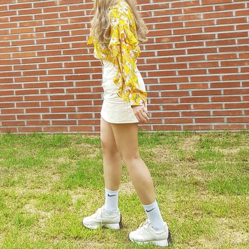 (W) New Balance 327 Angora 착용 스타일