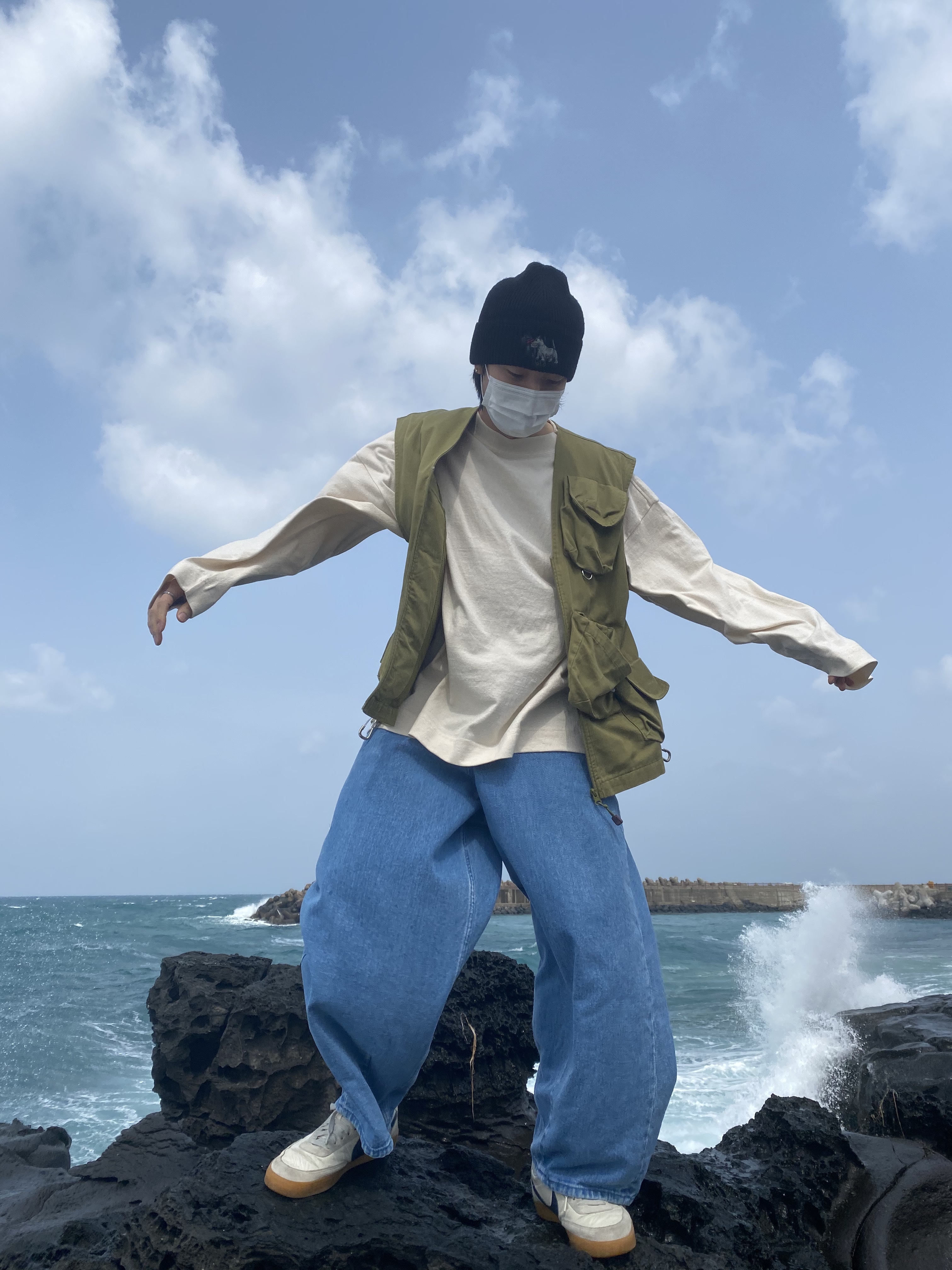 Nike x J.Crew Killshot 2 Sail Midnight Navy 착용 스타일