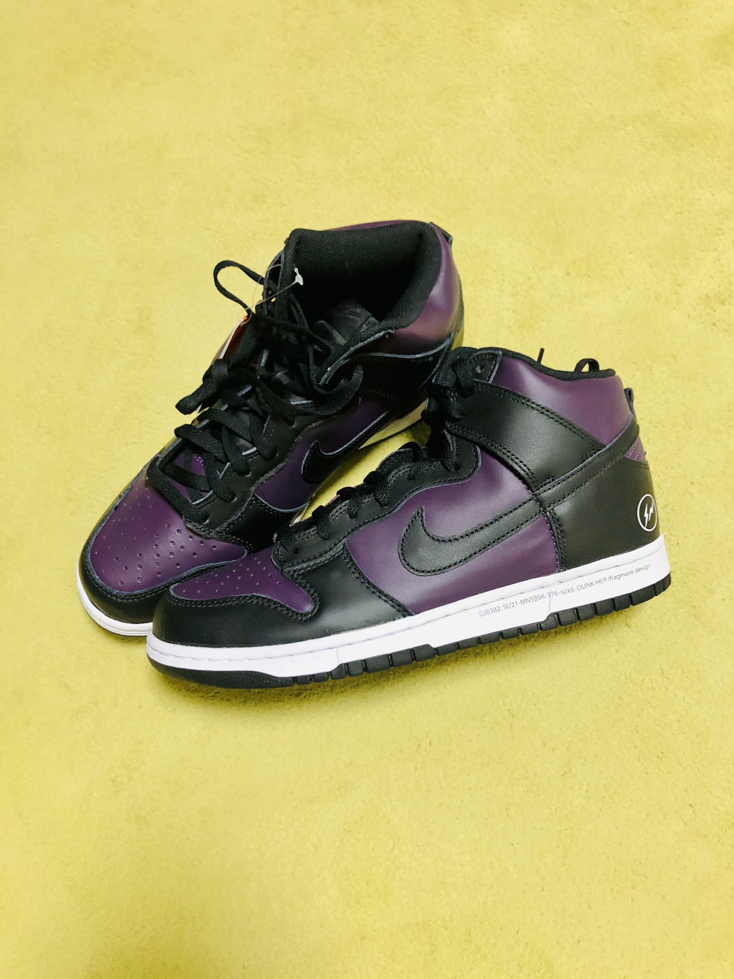 Nike x Fragment Dunk High Black 착용 스타일 - 3