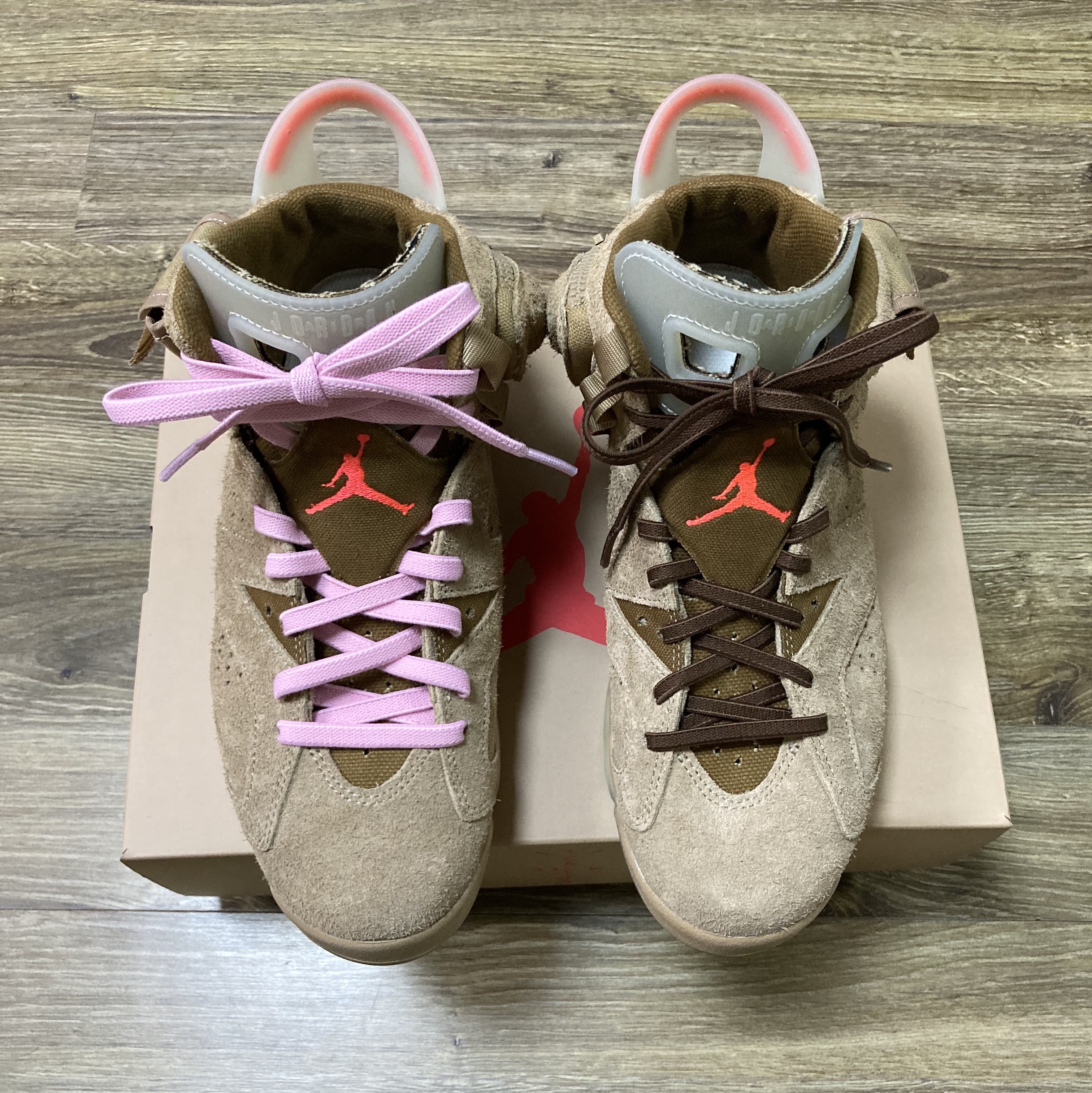 Jordan 6 x Travis Scott Retro SP British Khaki 착용 스타일