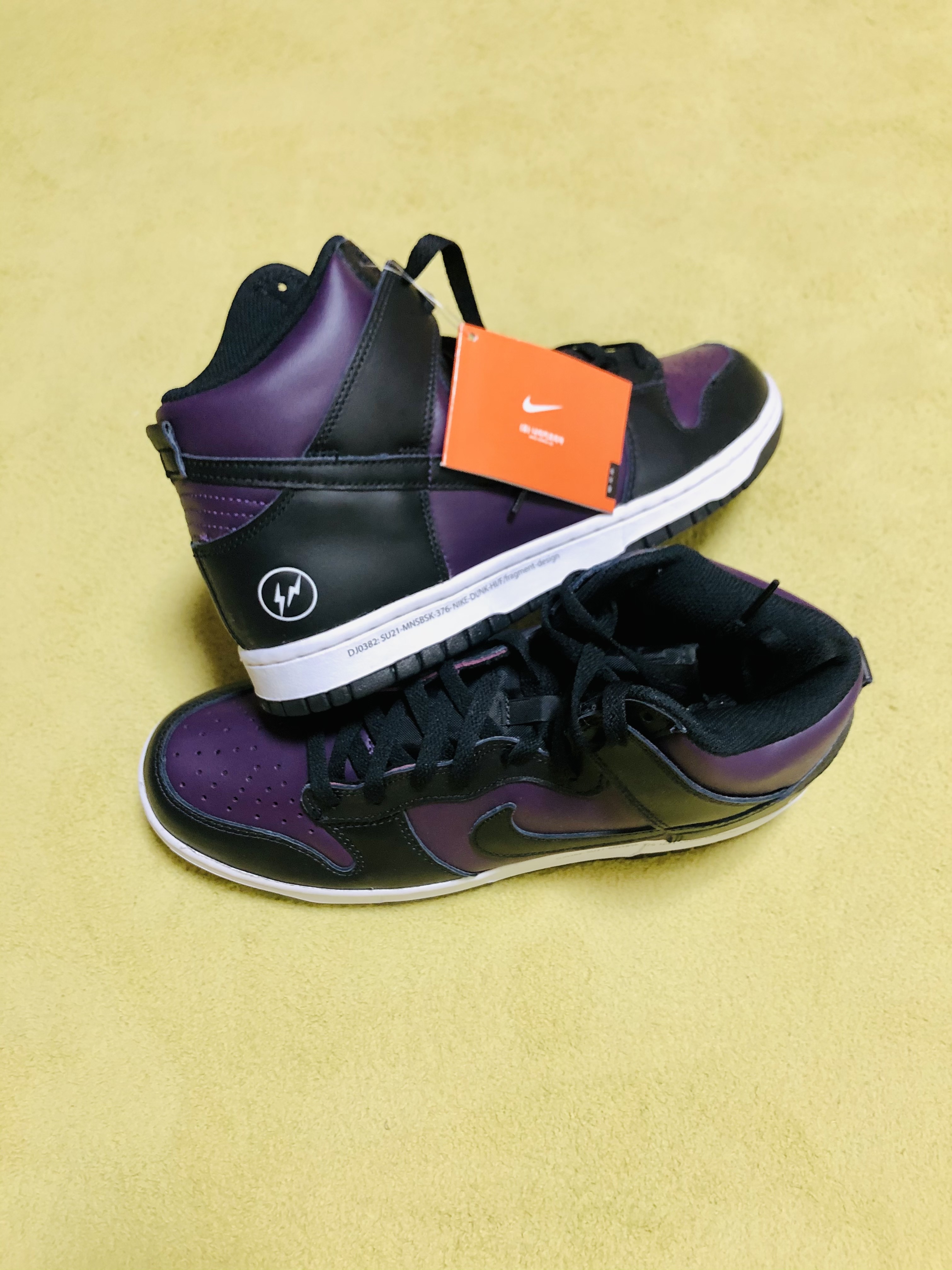 Nike x Fragment Dunk High Black 착용 스타일 - 2