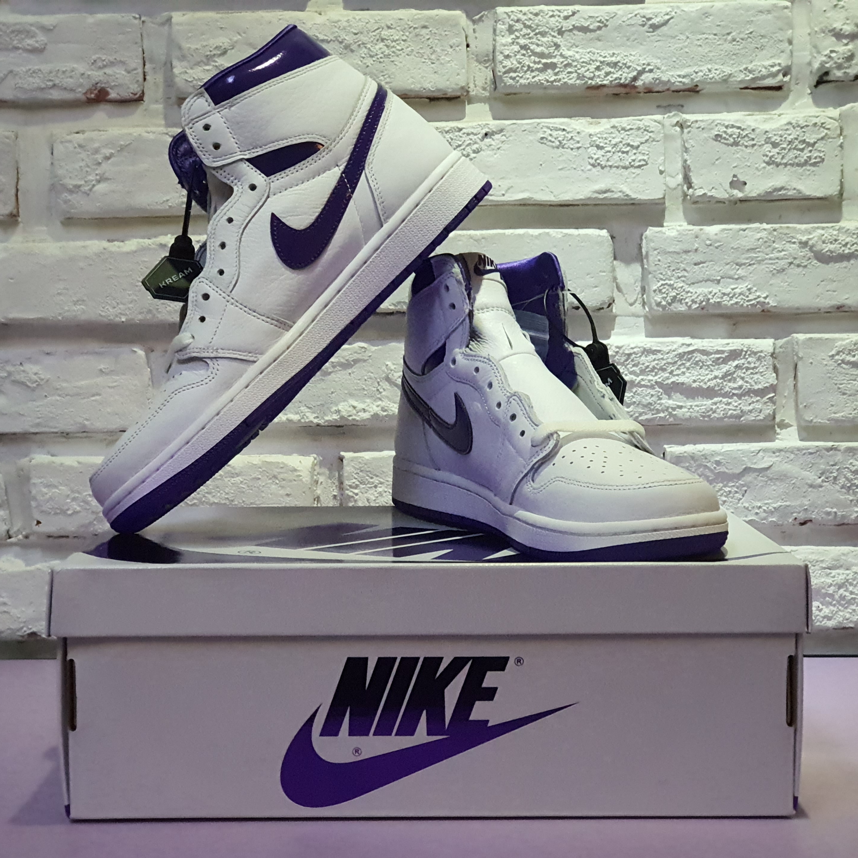 (W) Jordan 1 High OG Court Purple 착용 스타일