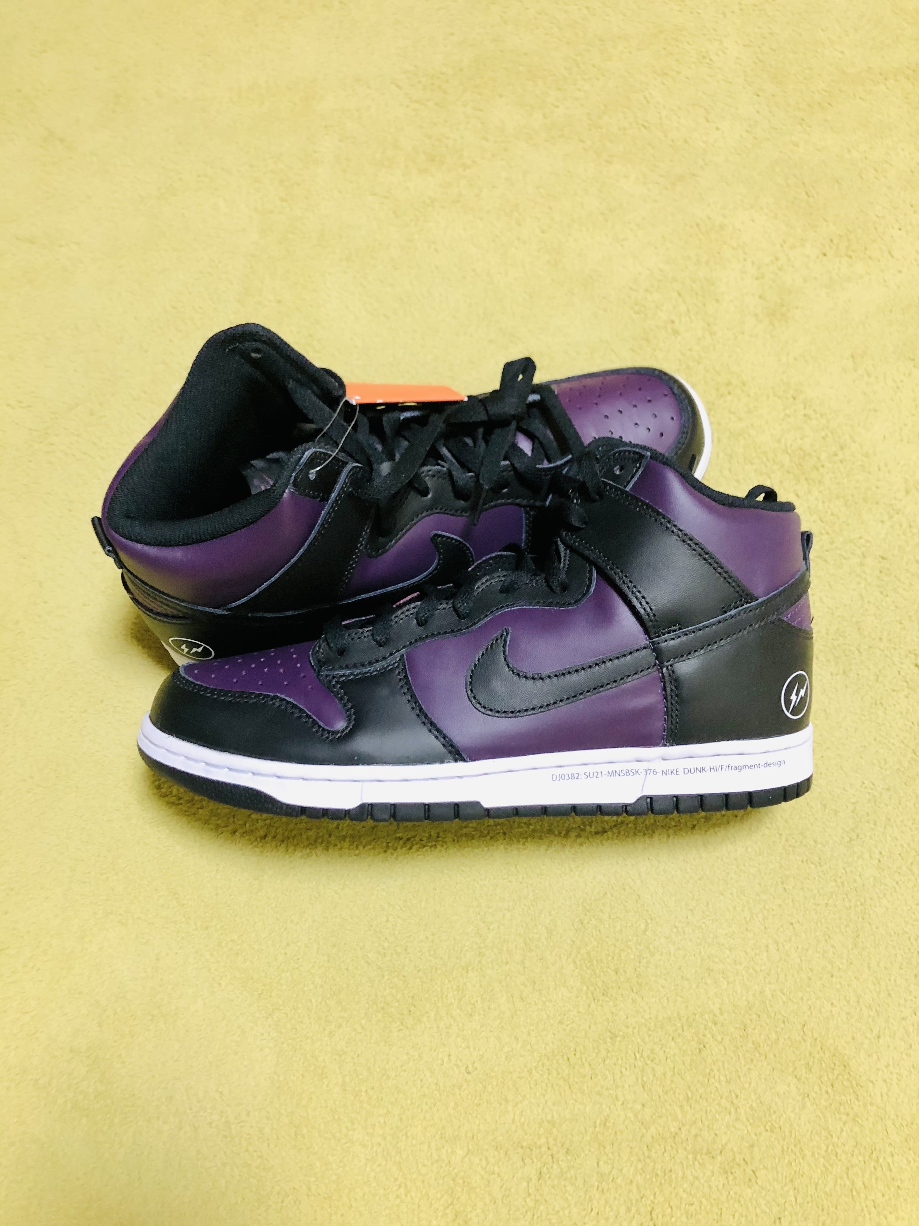 Nike x Fragment Dunk High Black 착용 스타일 - 1
