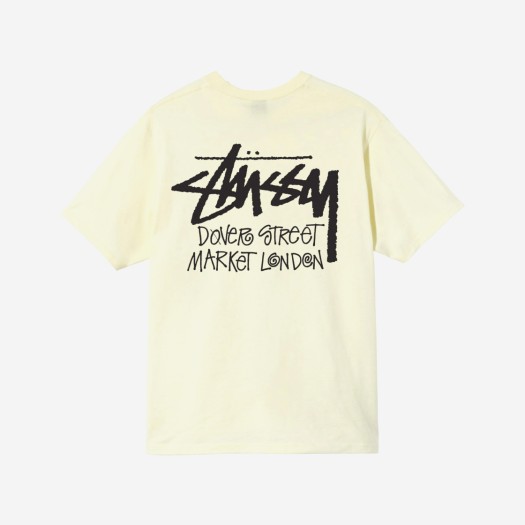 스투시 스탁 도버 스트리트 마켓 런던 티셔츠 페일 옐로우 2021