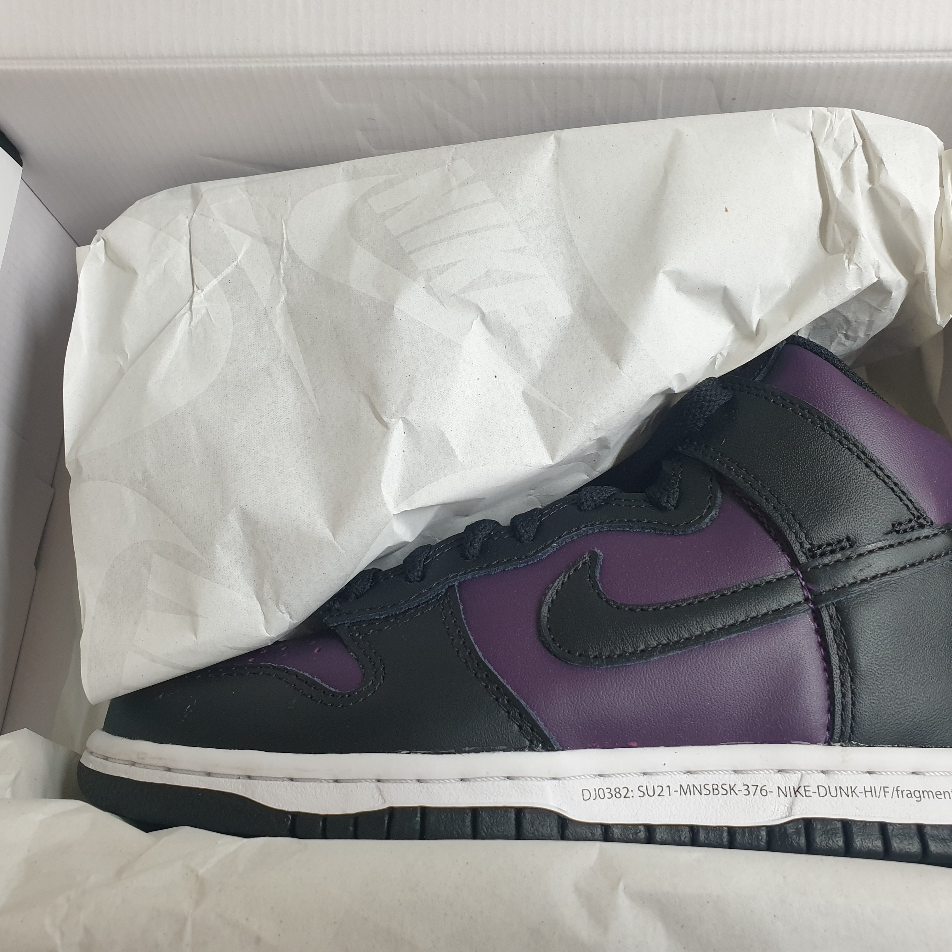 Nike Dunk High Retro Black and White, Nike x Fragment Dunk High Black 착용 스타일 - 2
