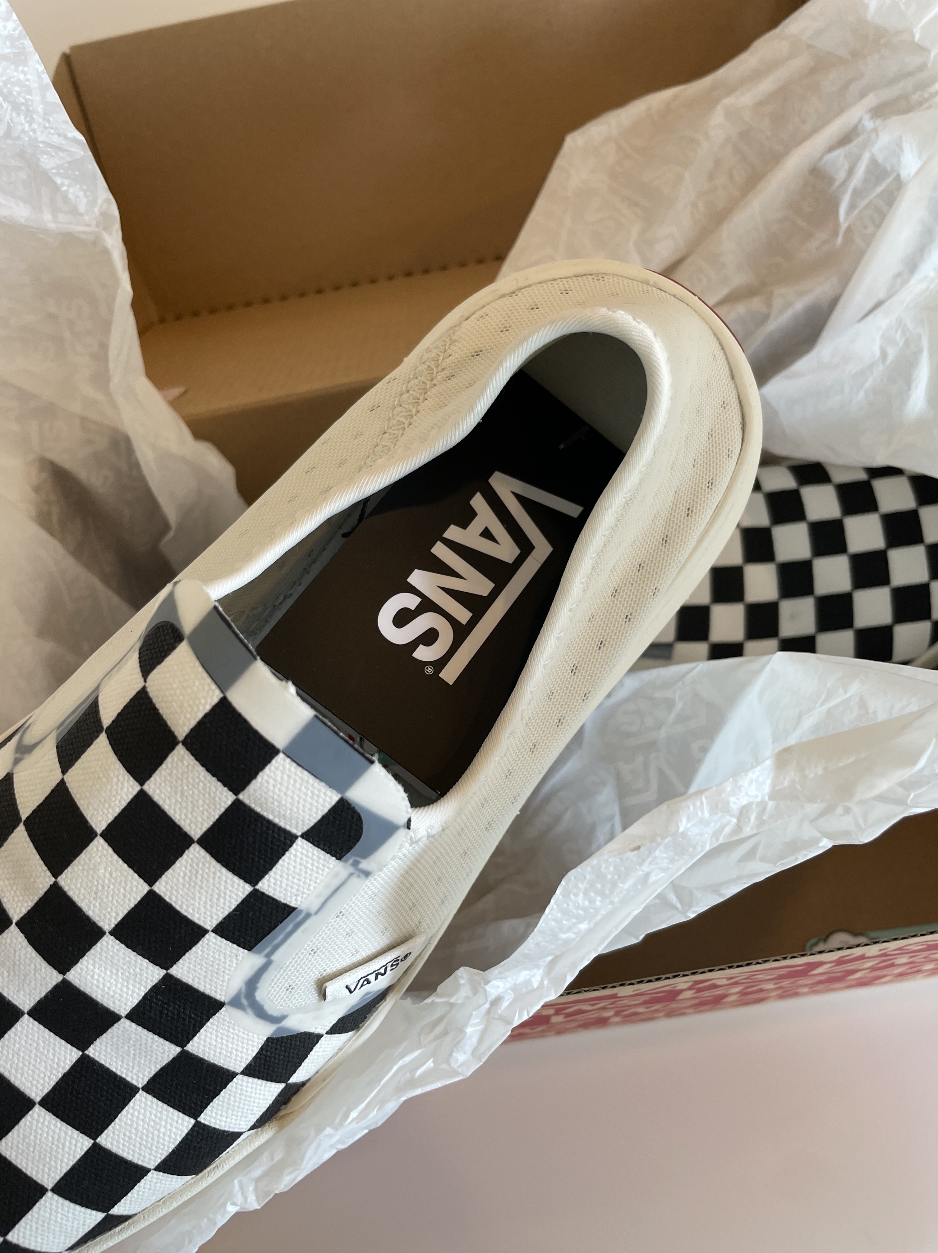 Vans Checkerboard Comfycush One Marshmallow 착용 스타일