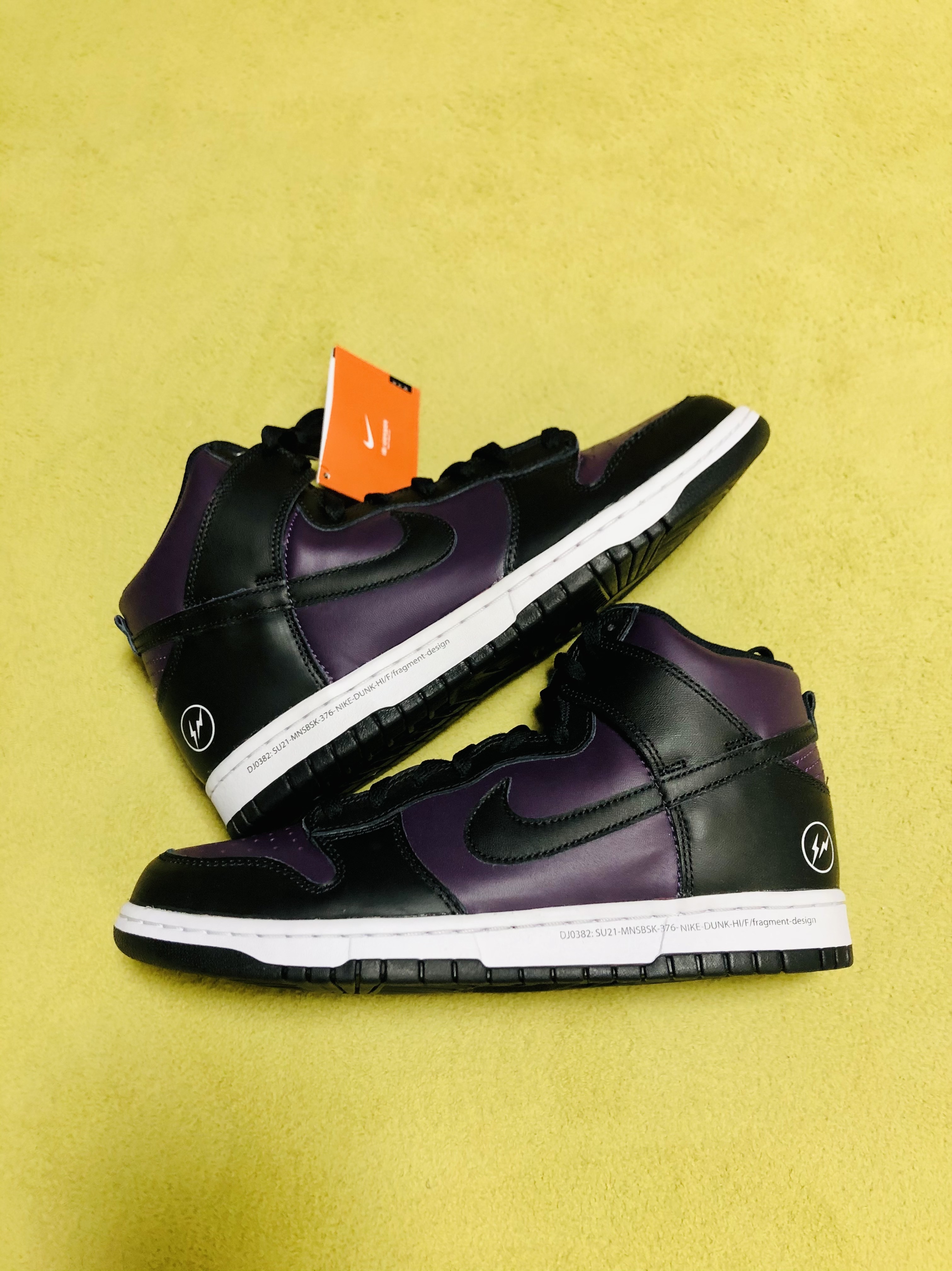 Nike x Fragment Dunk High Black 착용 스타일 - 4