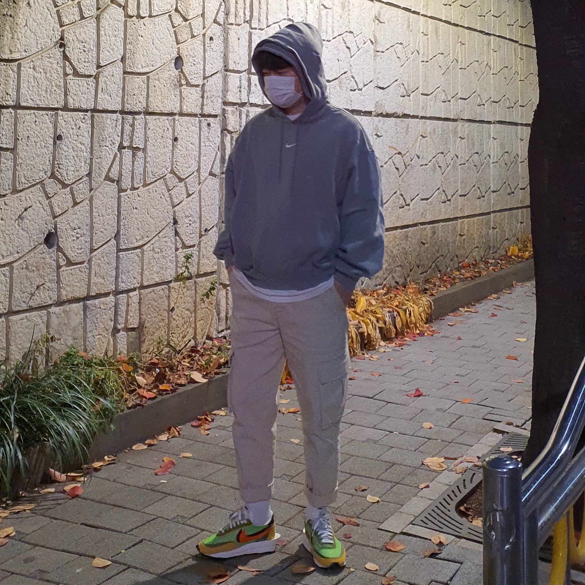Nike x Fear of God Double Hood Hoodie Dust Sail, Nike x Sacai LDWaffle Green Multi 착용 스타일