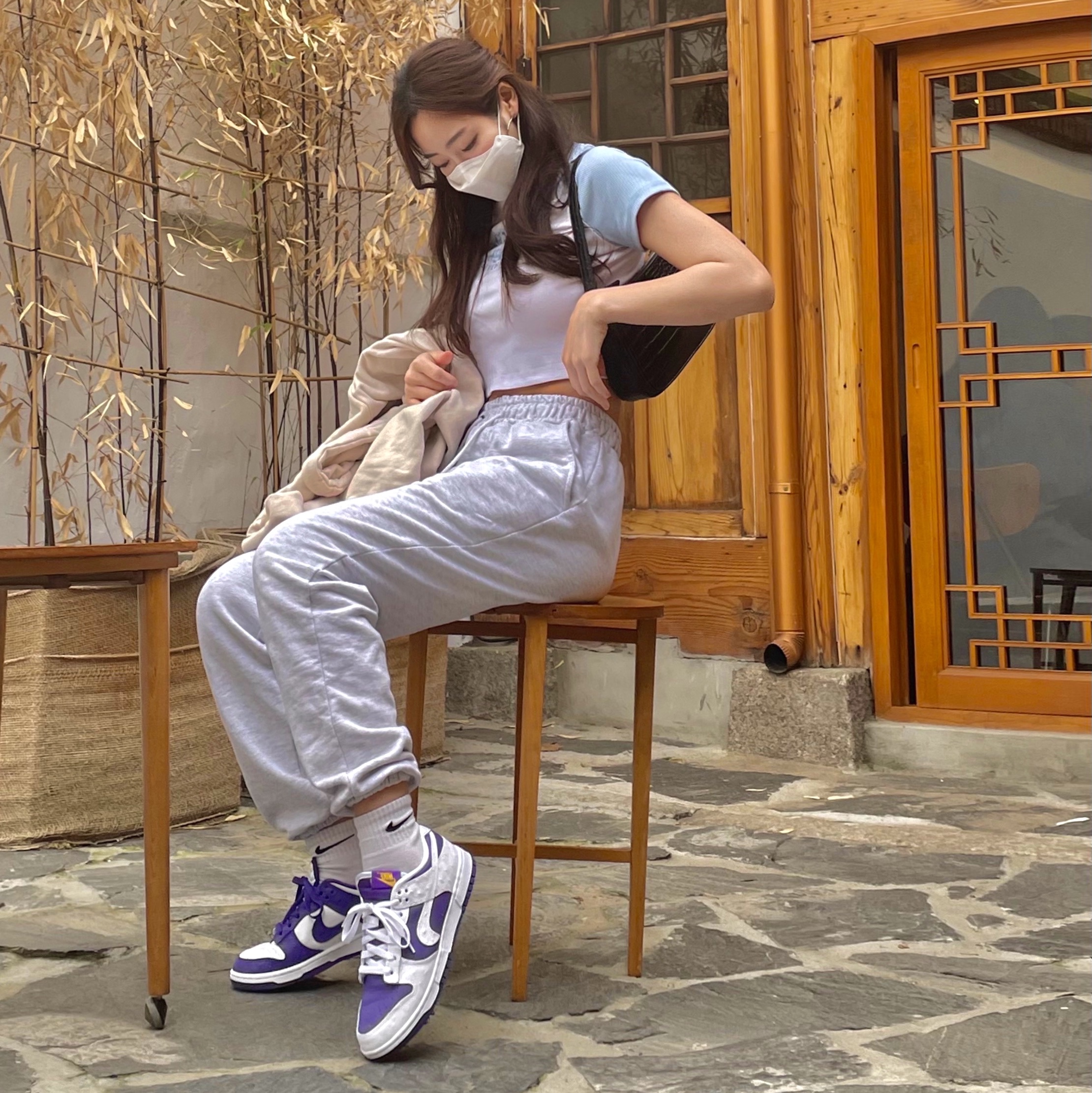 (W) Nike Dunk Low SE Flip 착용 스타일