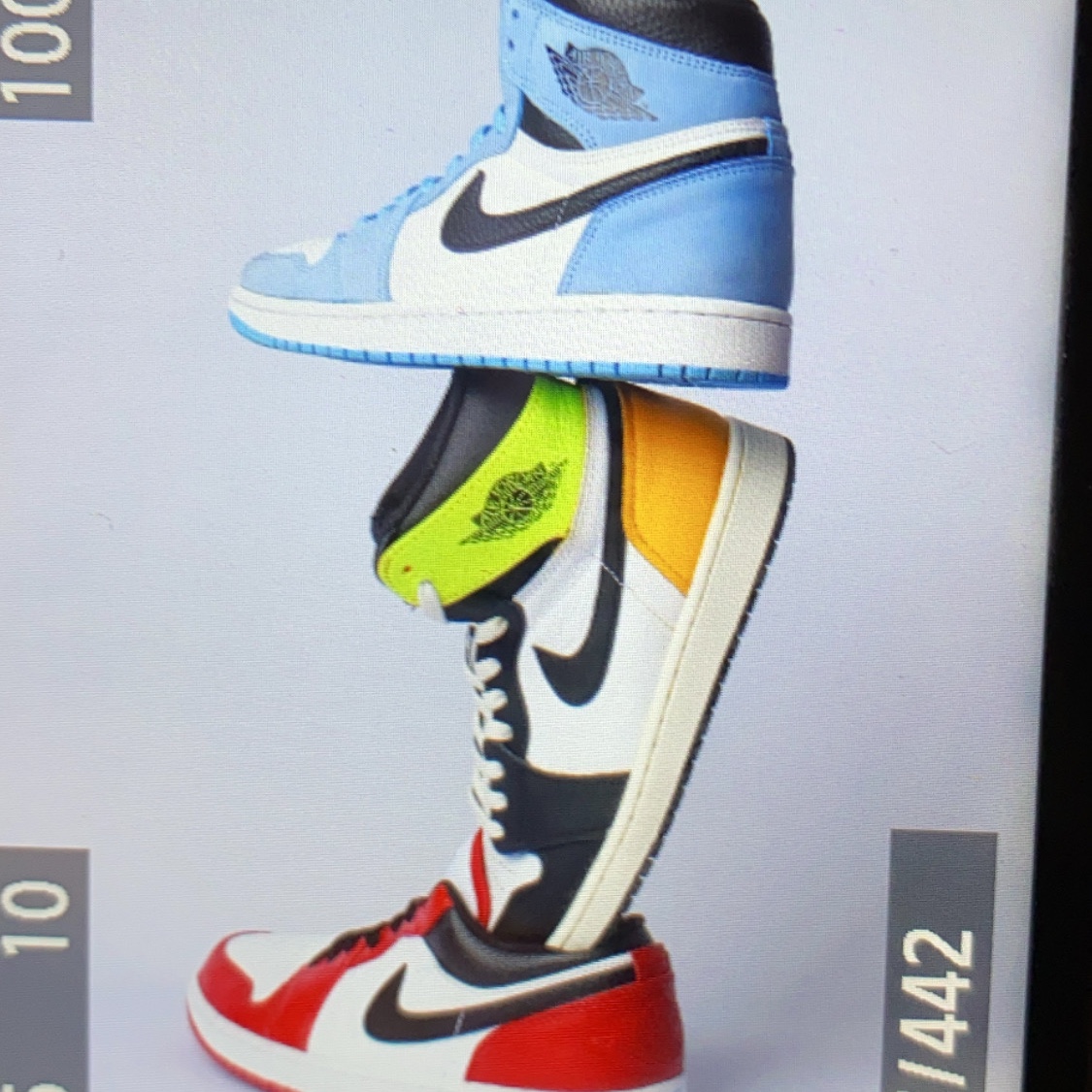 Jordan 1 Retro High OG Volt Gold, Jordan 1 Retro High OG University Blue 착용 스타일