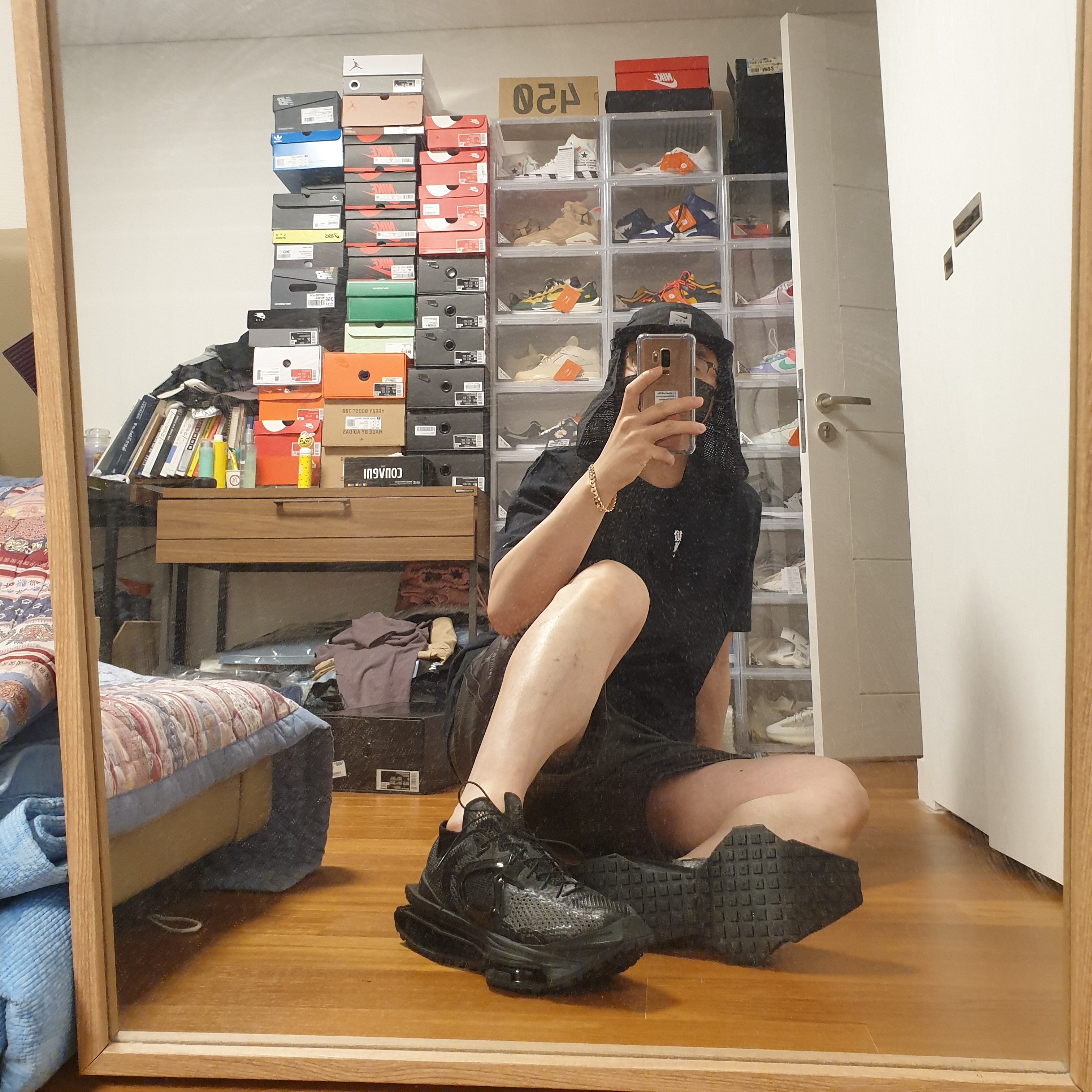 Nike x Matthew M Williams Zoom 004 Triple Black, Nike x Matthew M Williams NRG AW84 Cap Black 착용 스타일 - 4