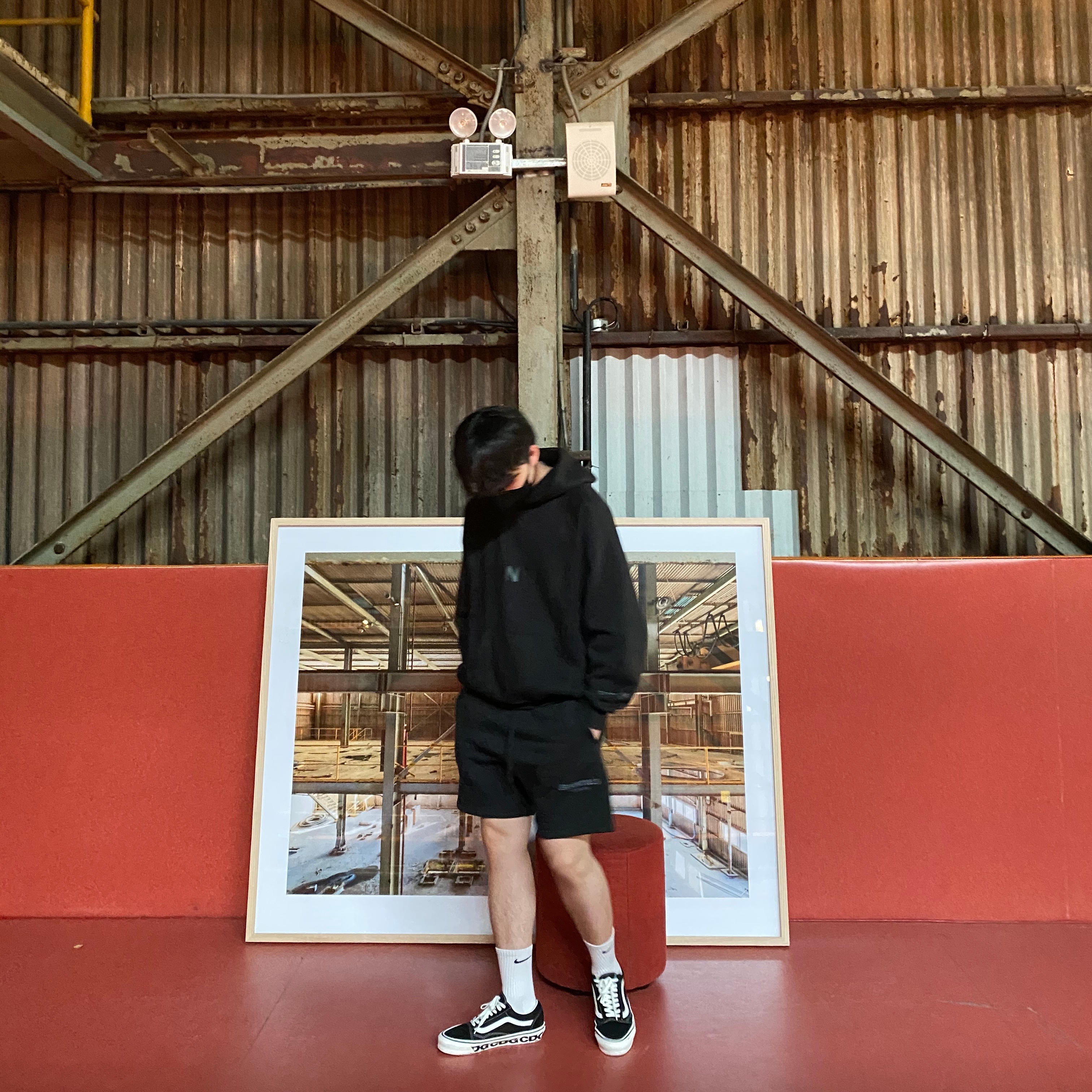 Essentials Sweatshorts Black - 21SS, Essentials Pull-Over Hoodie Black - 21SS 착용 스타일