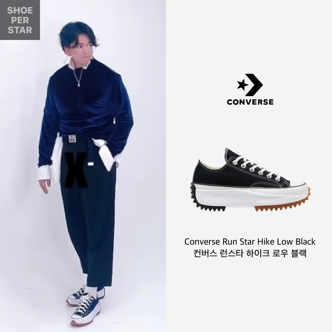 Converse Run Star Hike Low Black 착용 스타일 - 1