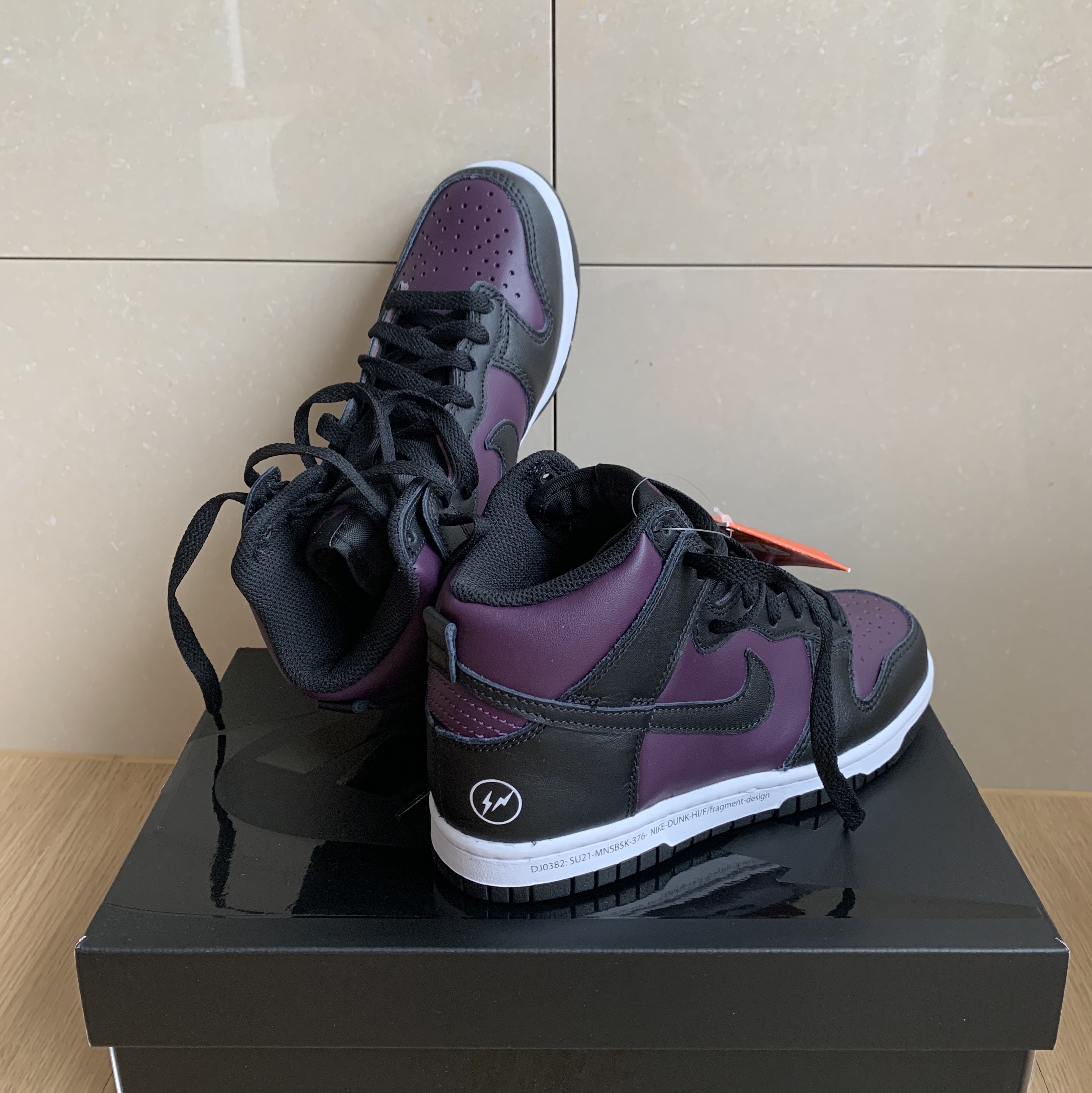 Nike x Fragment Dunk High Black 착용 스타일