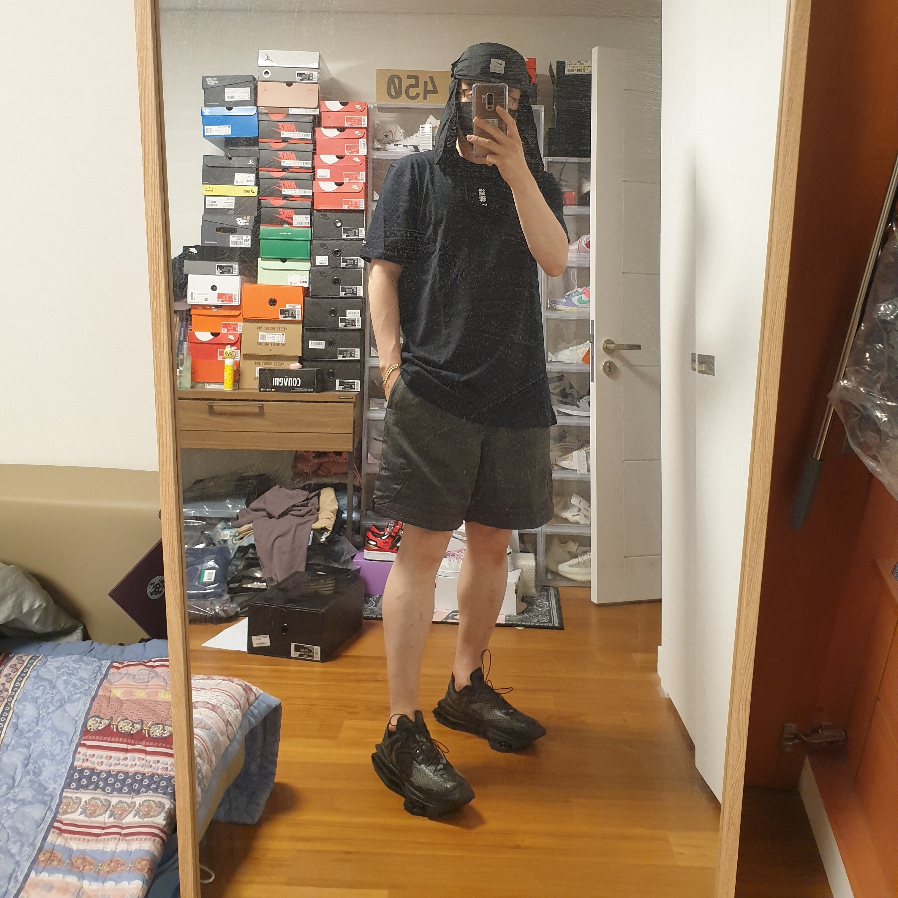 Nike x Matthew M Williams Zoom 004 Triple Black, Nike x Matthew M Williams NRG AW84 Cap Black 착용 스타일 - 2