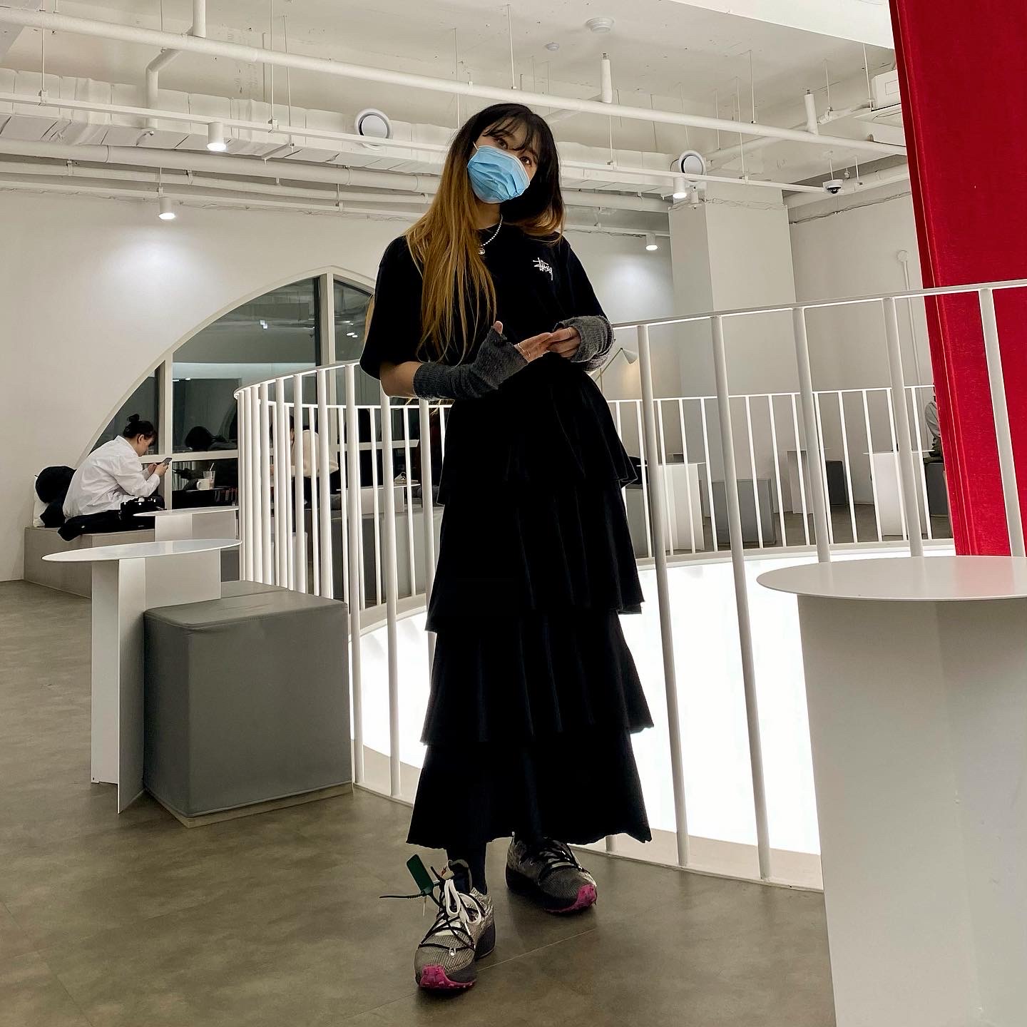 (W) Nike x Off-White Vapor Street Black Laser Fuchsia 착용 스타일