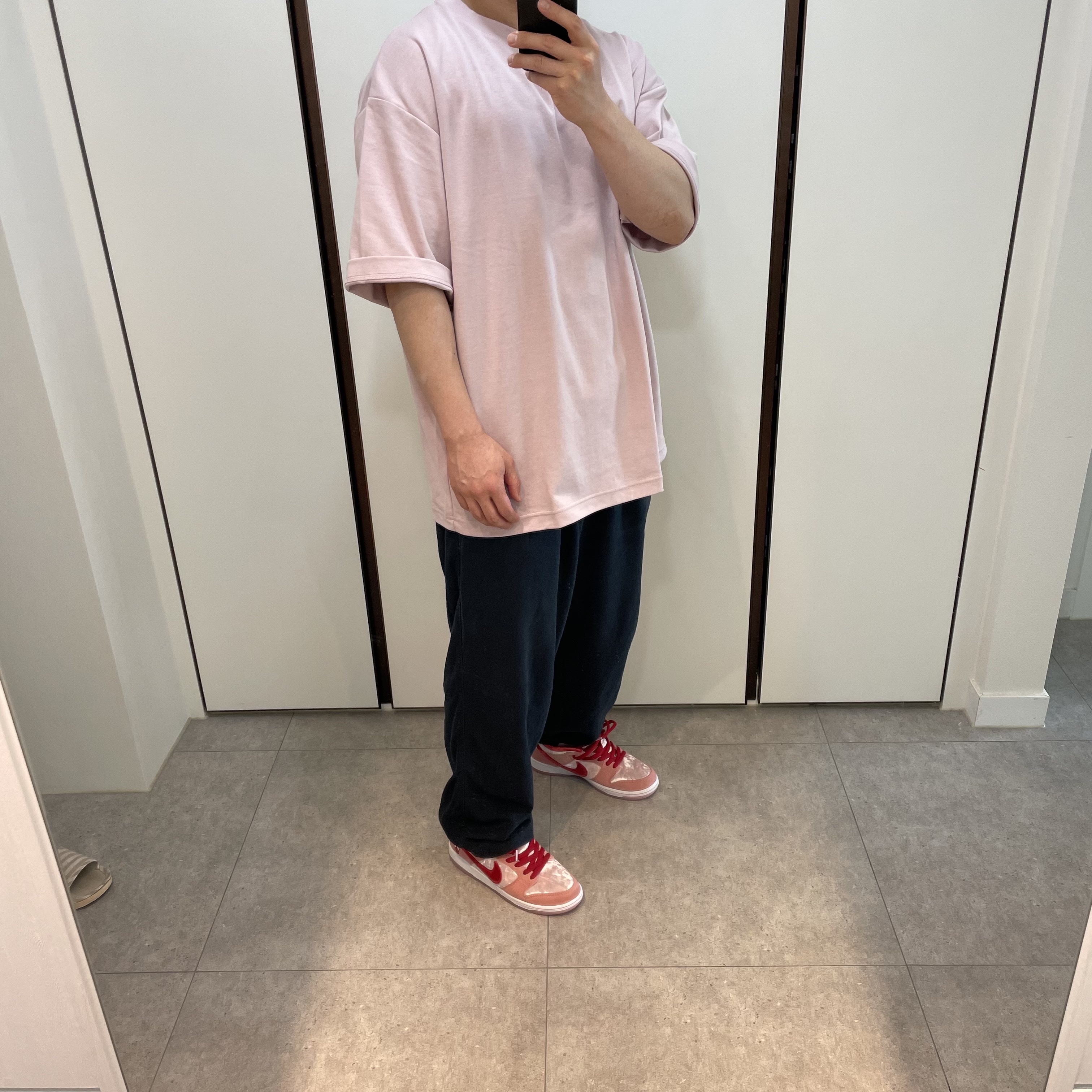 Nike x StrangeLove SB Dunk Low Pink (Regular Box) 착용 스타일