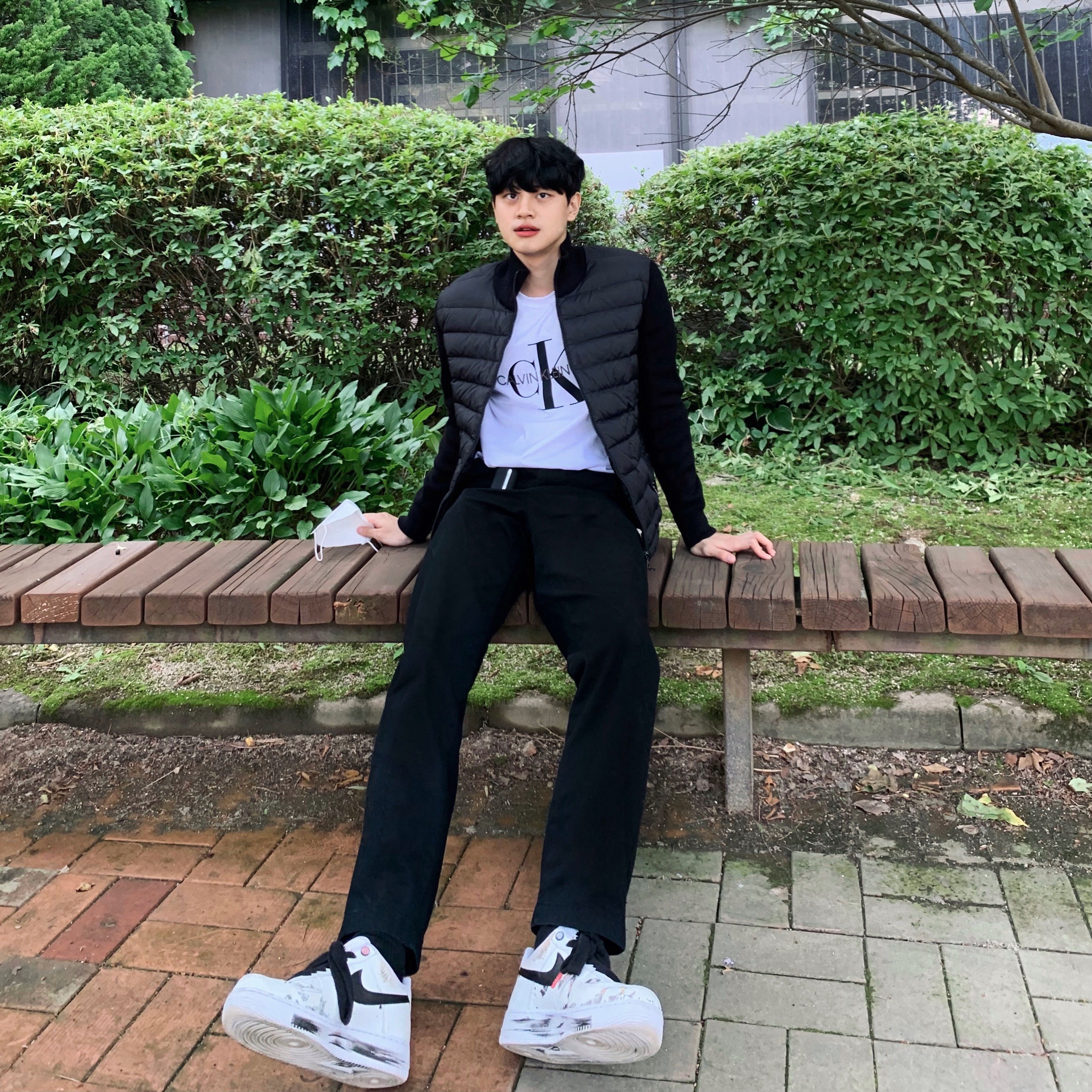 Nike x Peaceminusone Air Force 1 Low Para-Noise 2.0 착용 스타일