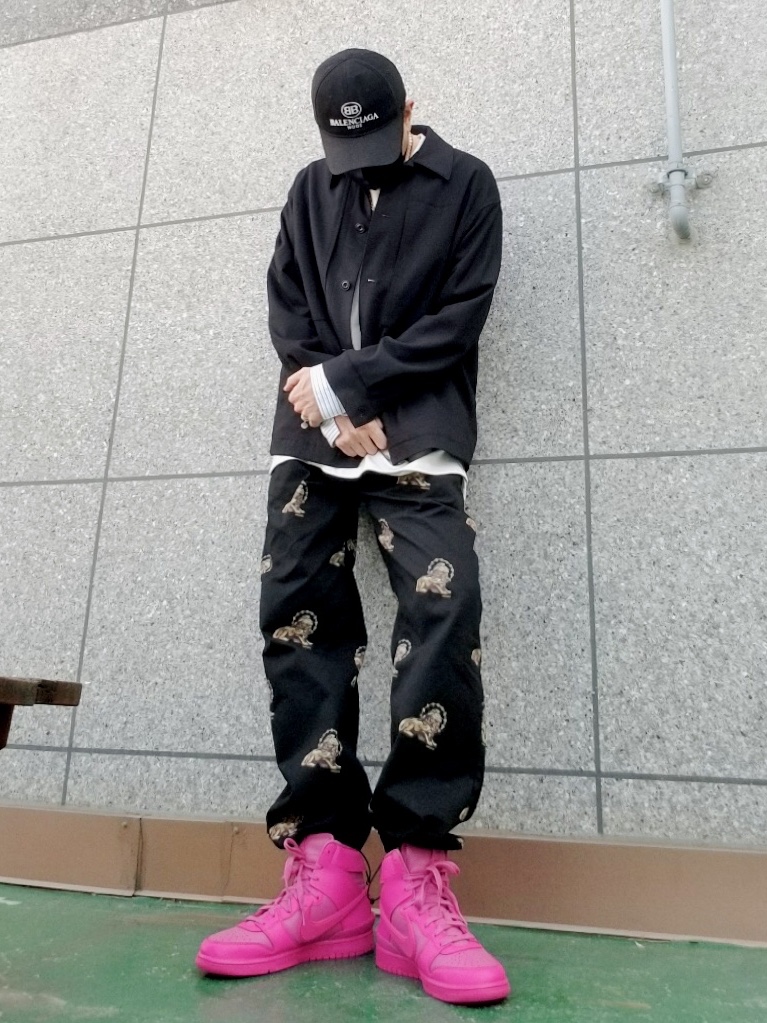 Nike x Ambush Dunk High Cosmic Fuchsia 착용 스타일 - 1