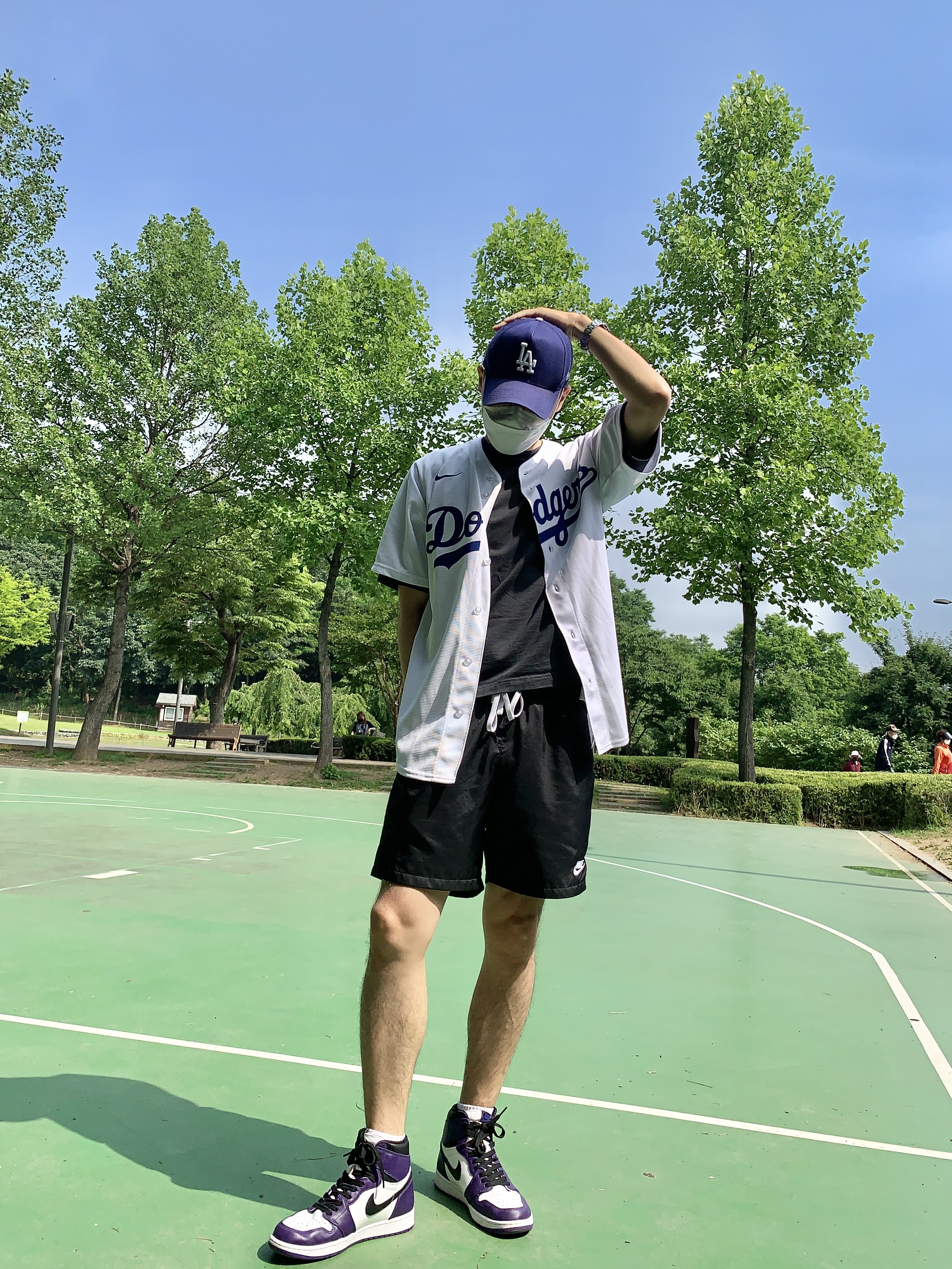 Jordan 1 Retro High OG Court Purple 2020 착용 스타일 - 1