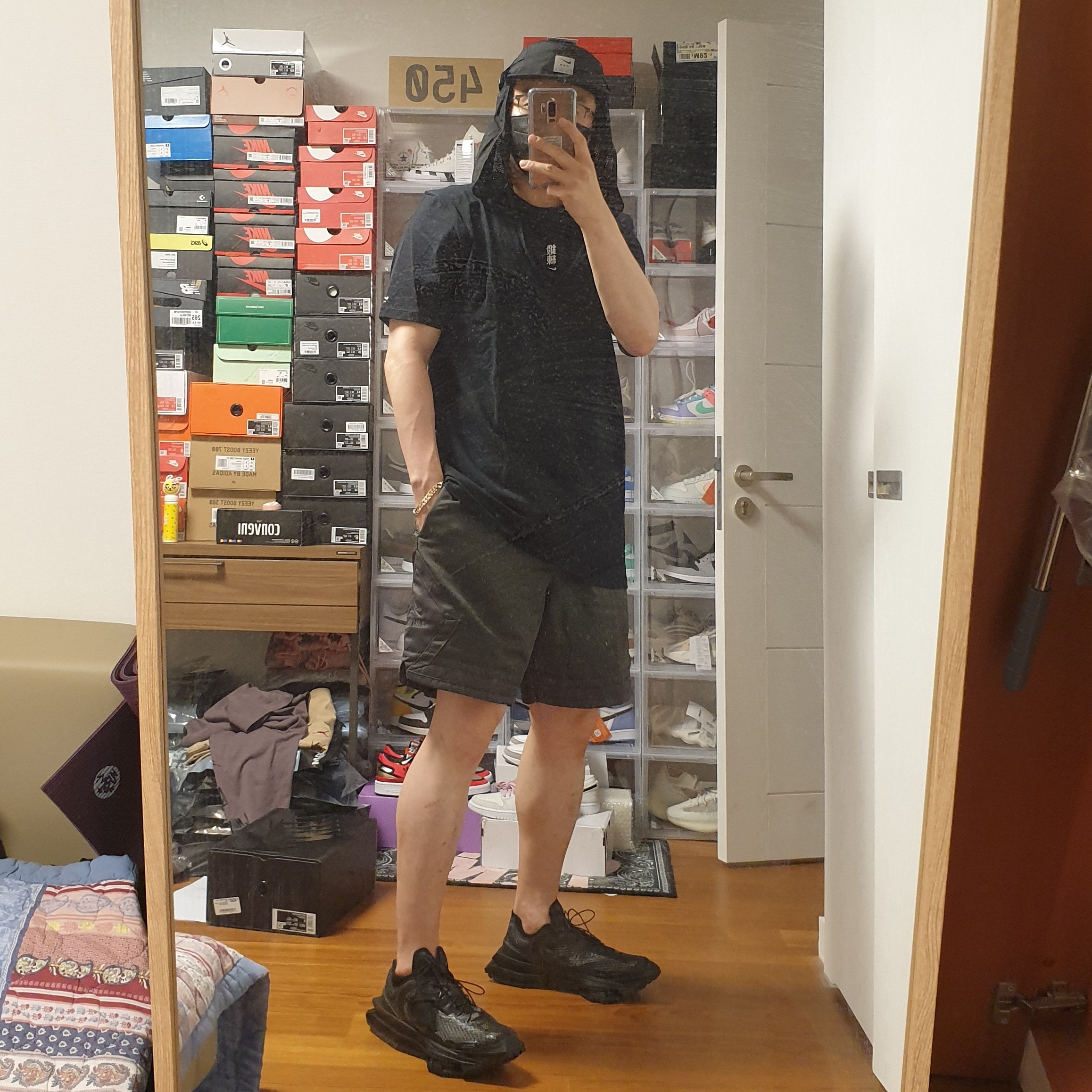 Nike x Matthew M Williams Zoom 004 Triple Black, Nike x Matthew M Williams NRG AW84 Cap Black 착용 스타일 - 1