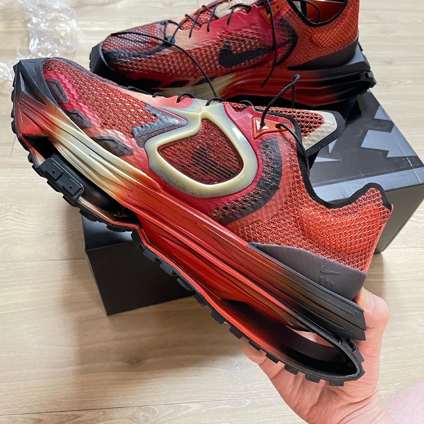 Nike x Matthew M Williams Zoom 004 Triple Black, Nike x Matthew M Williams Zoom 004 Rust Factor 착용 스타일 - 4