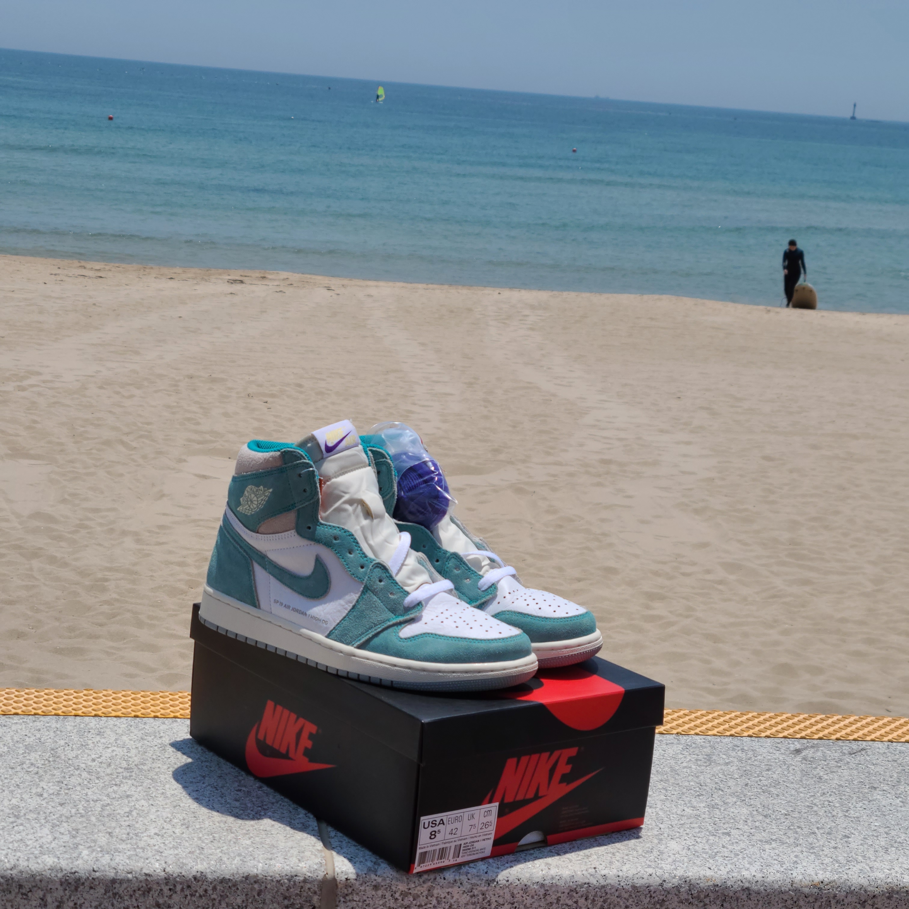 Jordan 1 Retro High OG Turbo Green 착용 스타일 - 2