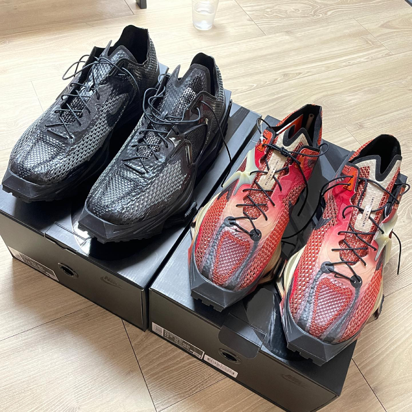 Nike x Matthew M Williams Zoom 004 Triple Black, Nike x Matthew M Williams Zoom 004 Rust Factor 착용 스타일 - 1