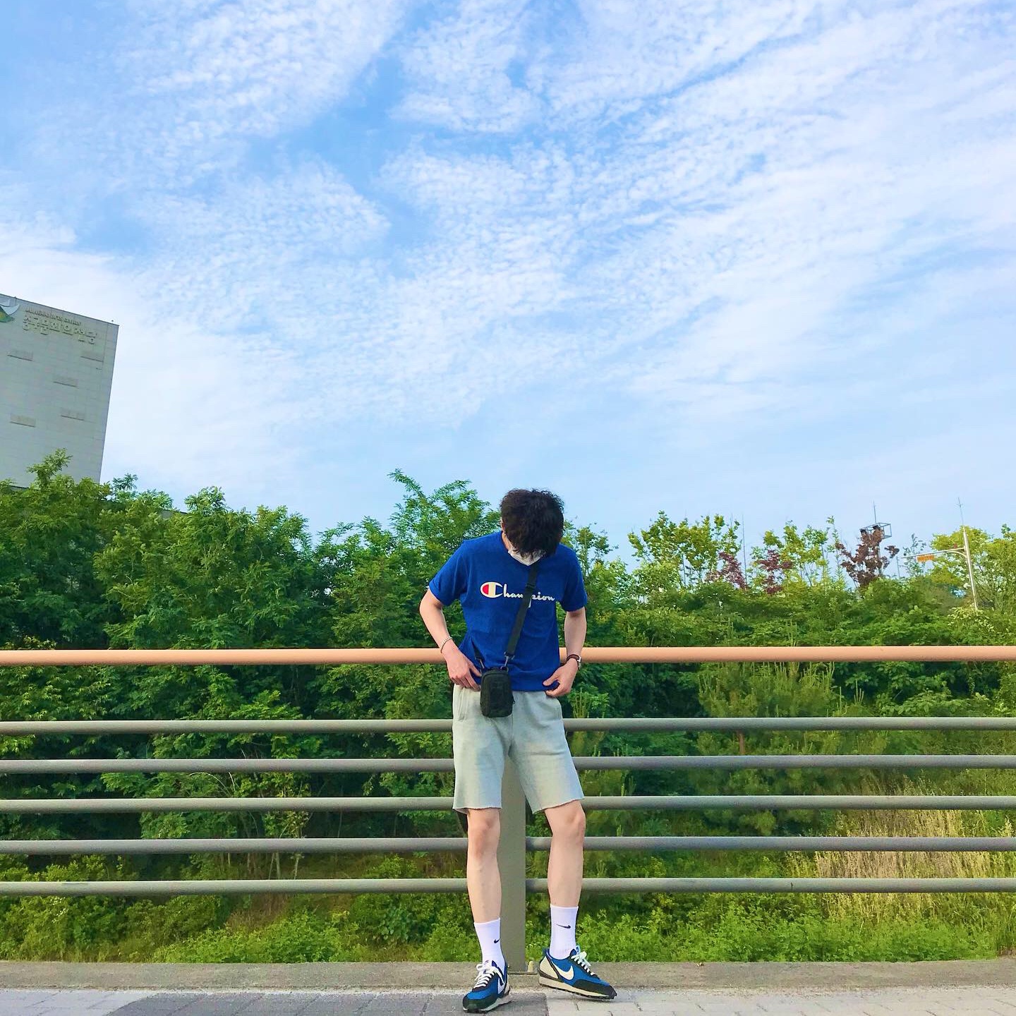 Nike x Undercover Daybreak Blue Jay 착용 스타일 - 3