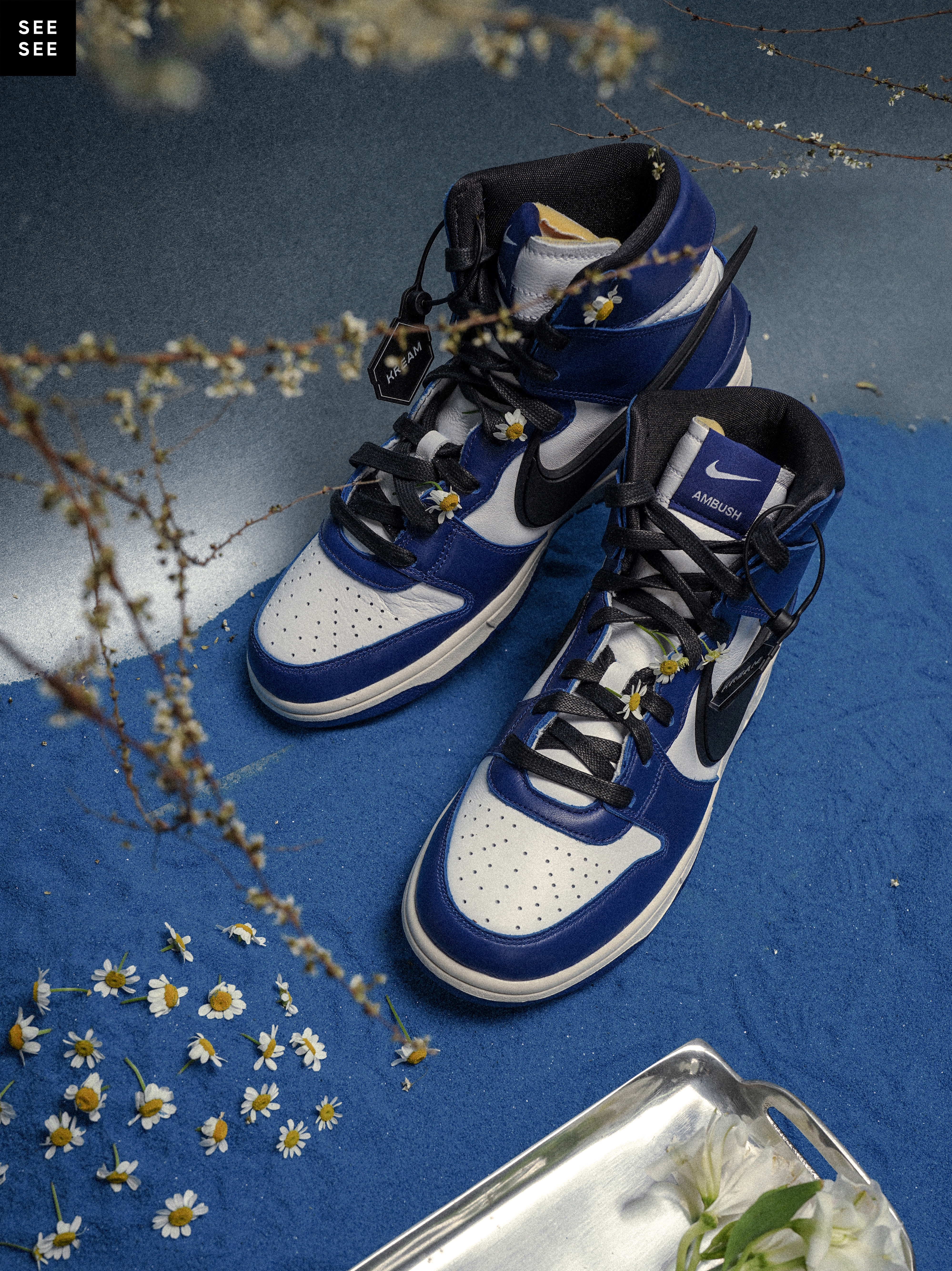 Nike x Ambush Dunk High Deep Royal Blue 착용 스타일 - 3