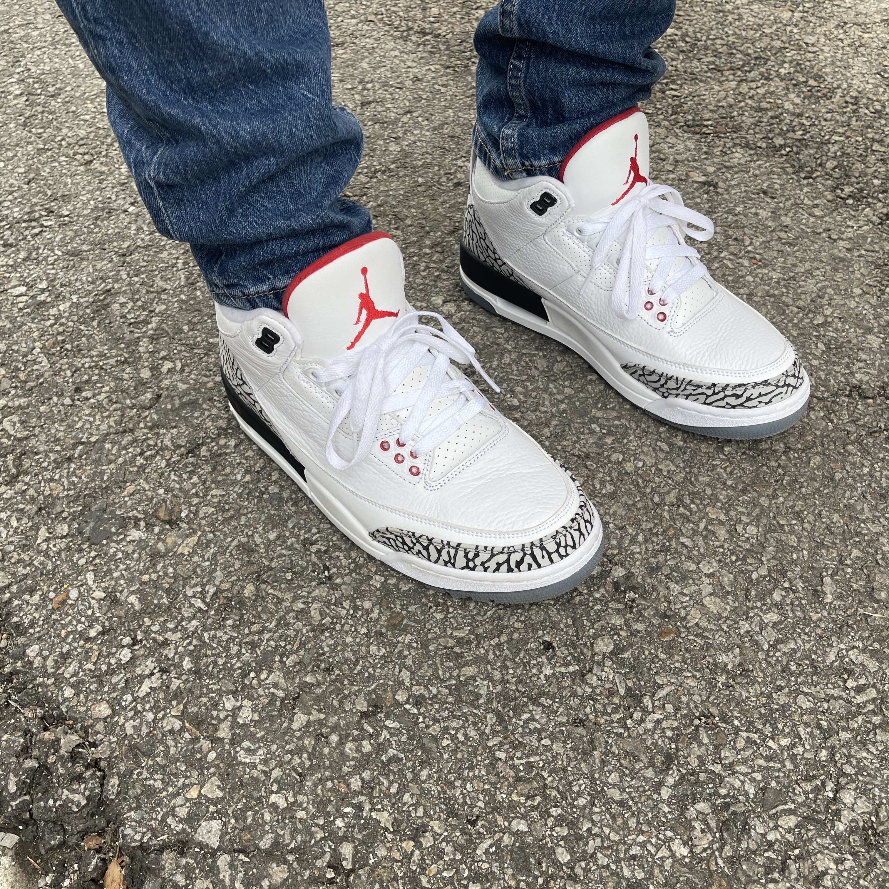 Jordan 3 Retro Free Throw Line White Cement 착용 스타일 - 2
