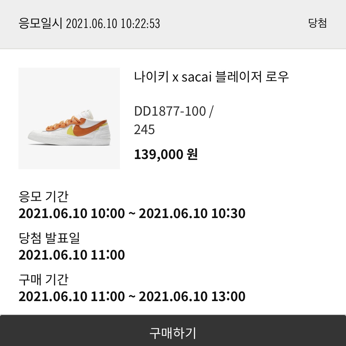 Nike x Sacai Blazer Low Magma Orange 착용 스타일