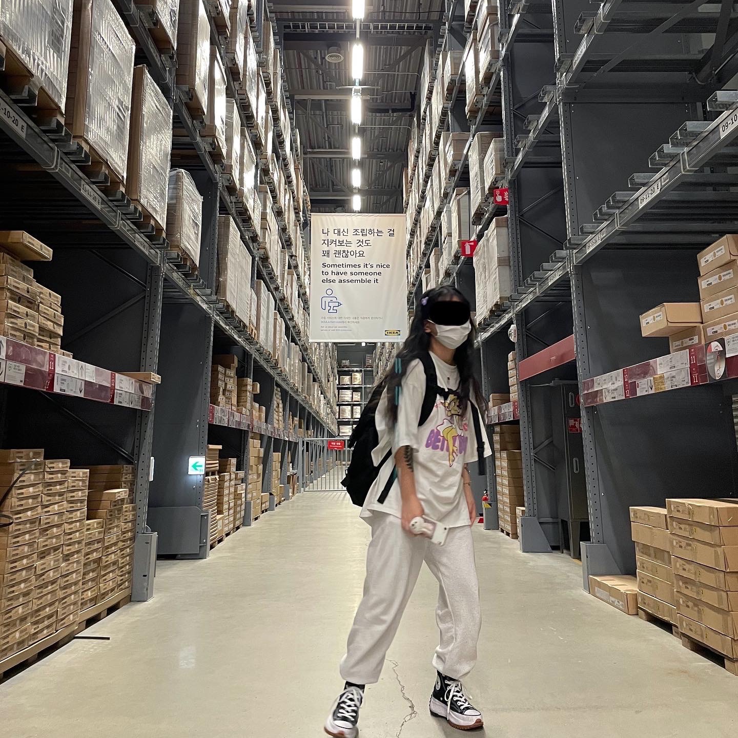 Converse Run Star Hike Hi Black White Gum 착용 스타일 - 2