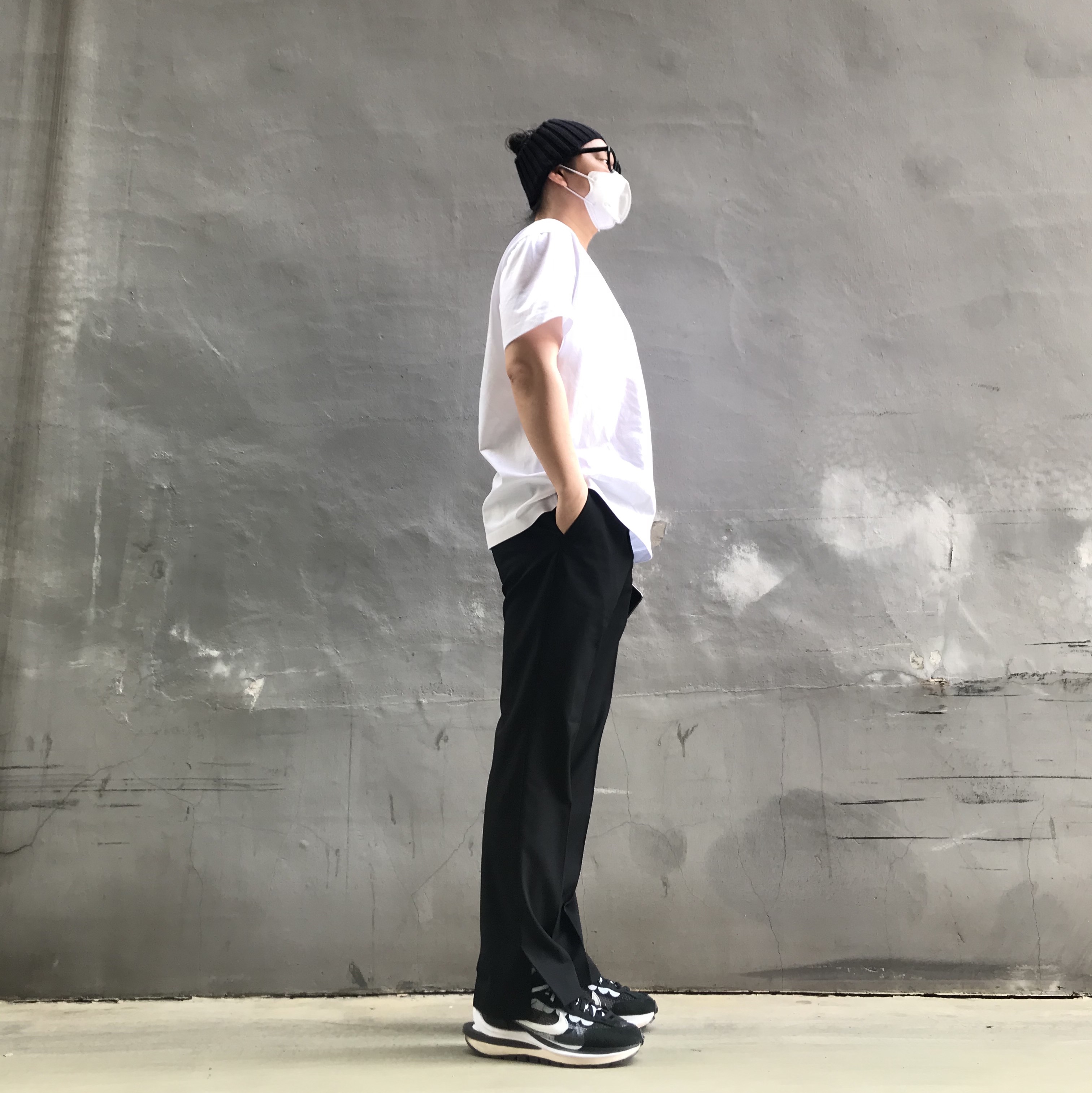 Nike x Sacai VaporWaffle Black White 착용 스타일