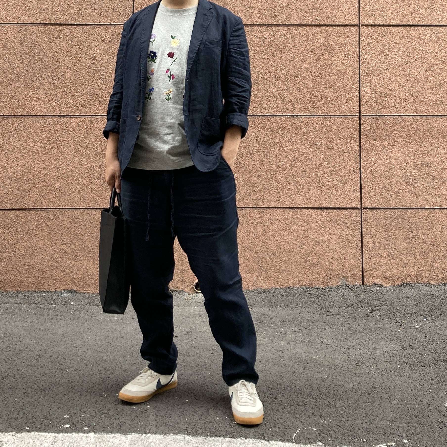 Nike x J.Crew Killshot 2 Sail Midnight Navy 착용 스타일