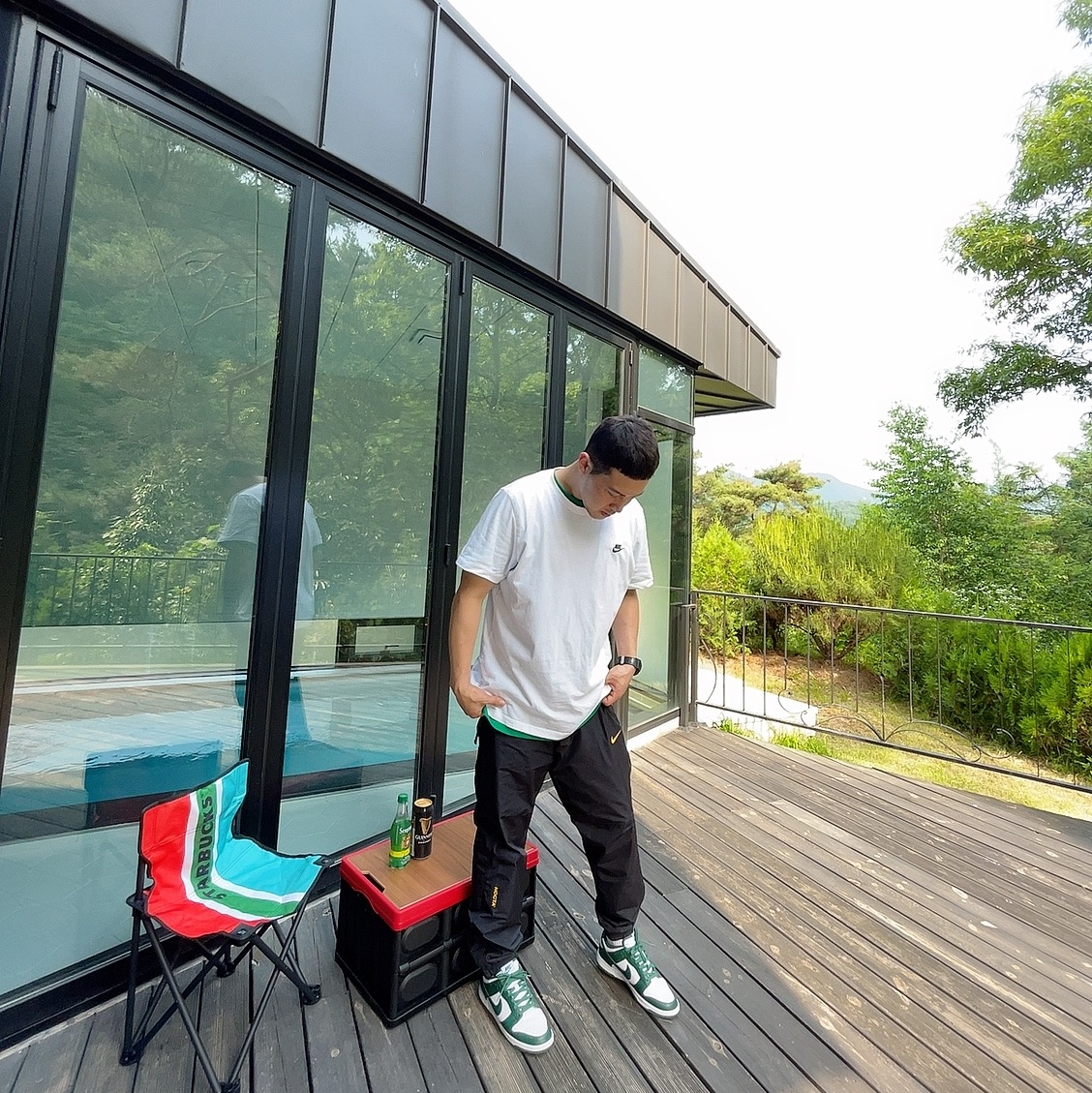 Nike Dunk Low Retro Varsity Green, Nike x Drake Nocta Essential Track Pants Black - US/EU 착용 스타일
