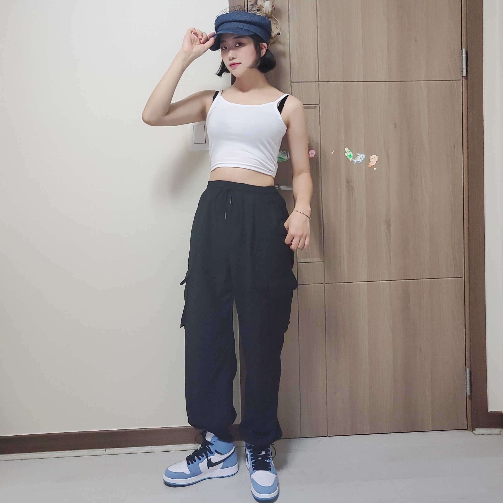 Jordan 1 Retro High OG University Blue, (GS) Jordan 1 Retro High OG University Blue 착용 스타일