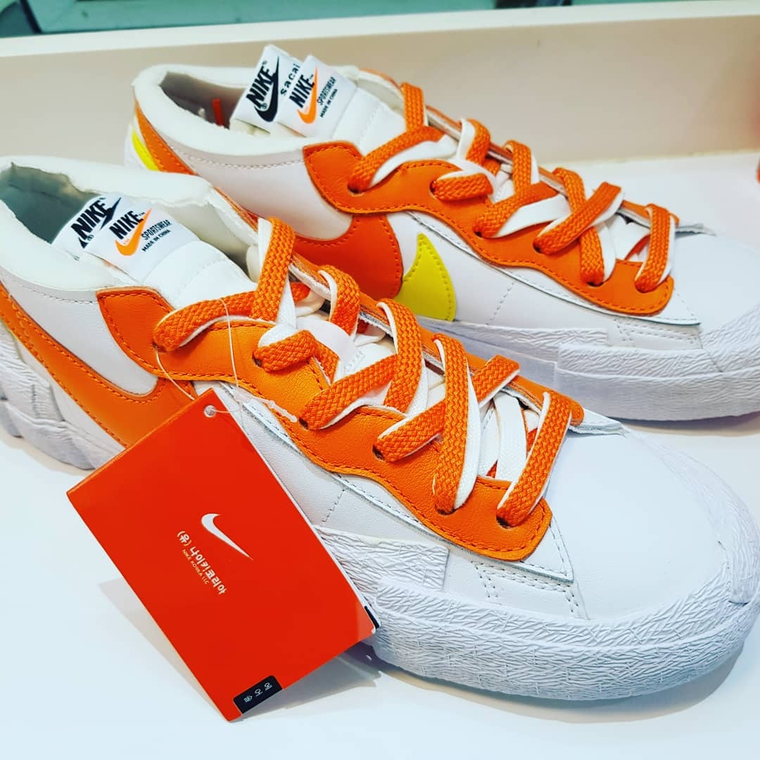 Nike x Sacai Blazer Low Magma Orange 착용 스타일