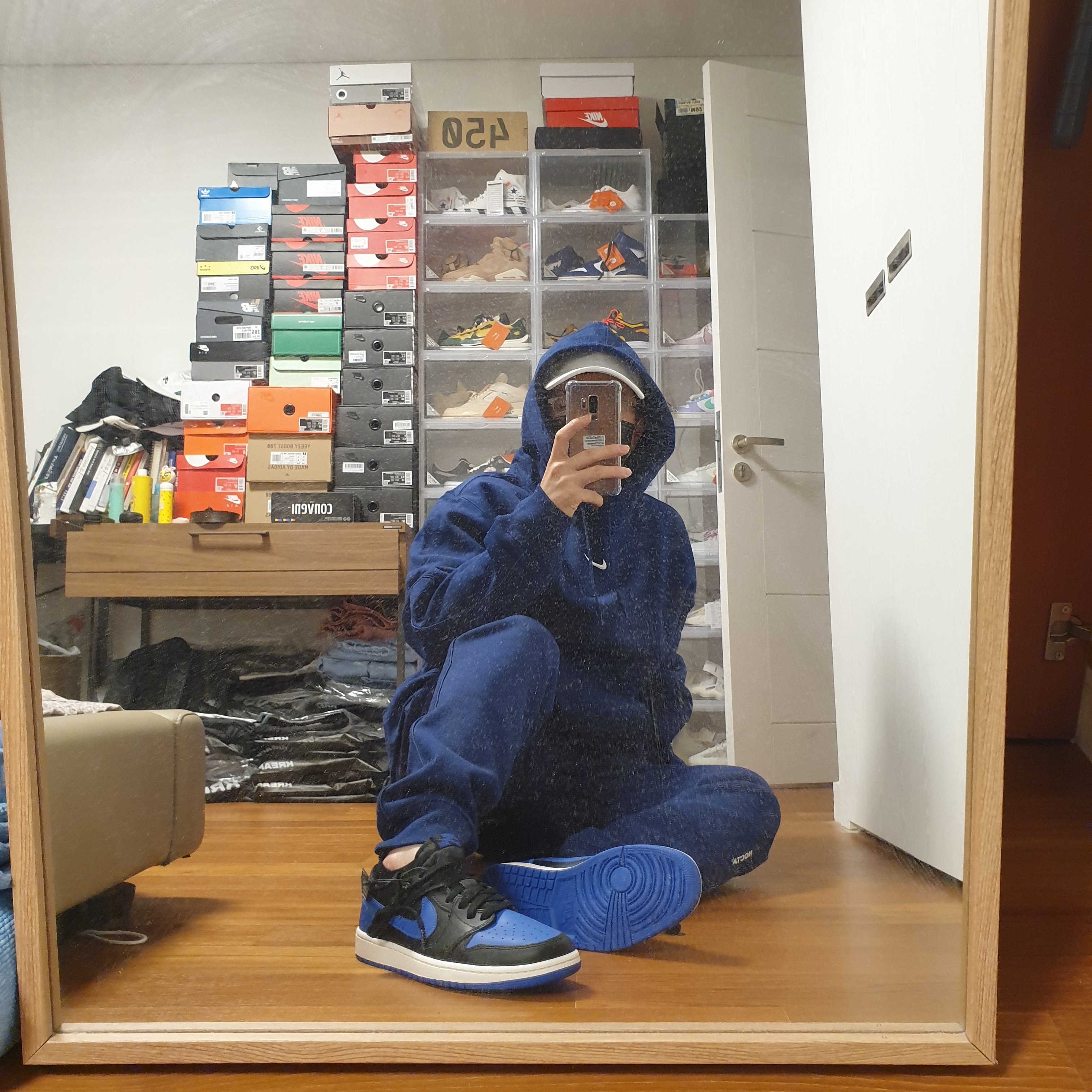 Nike x Drake Nocta Cardinal Stock Essential Hoodie Navy - US/EU, Nike x Drake Nocta Cardinal Stock Essential Fleece Pants Navy - Asia 착용 스타일 - 5
