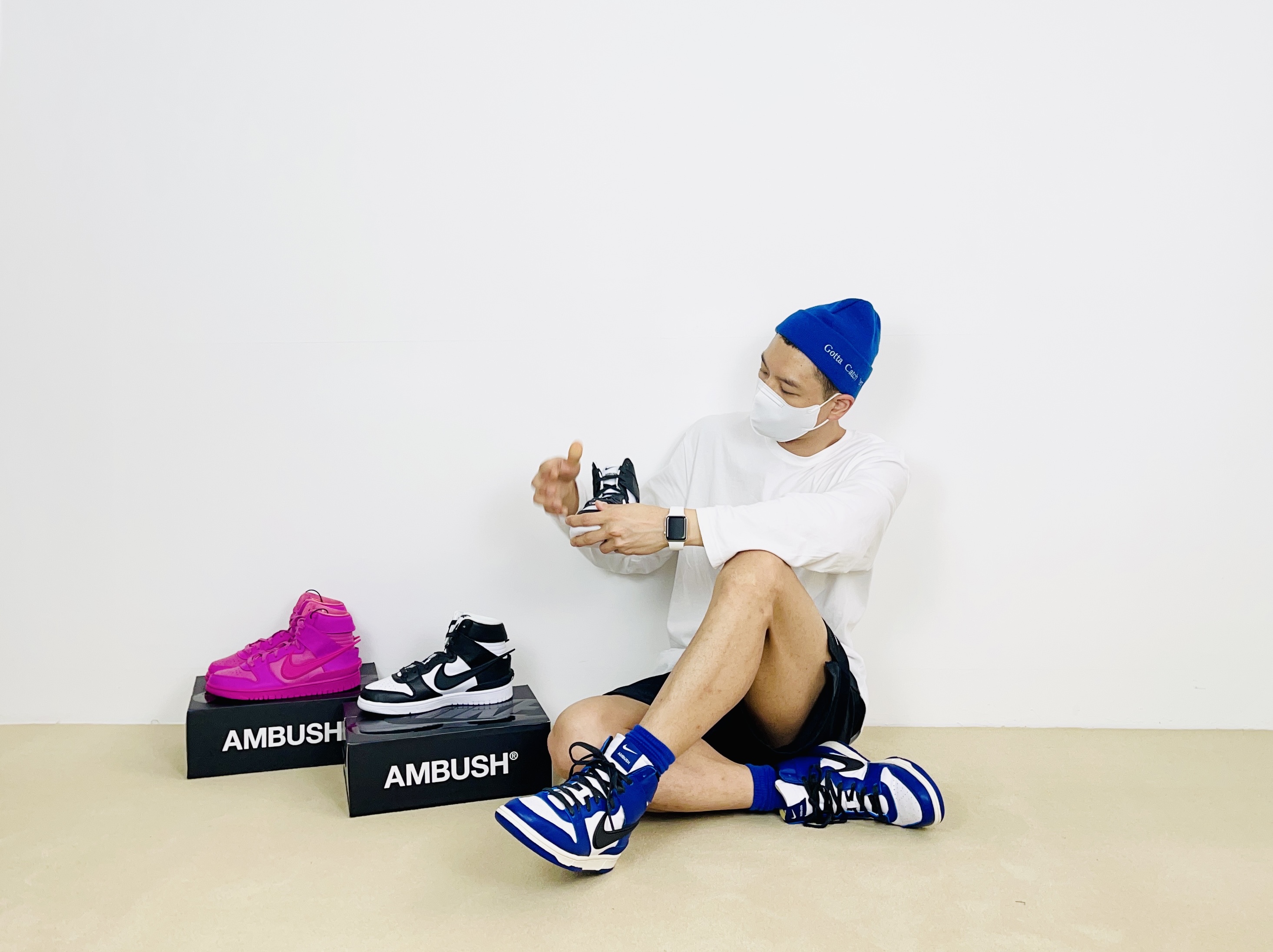 Nike x Ambush Dunk High Cosmic Fuchsia, Nike x Ambush Dunk High Black 착용 스타일 - 1