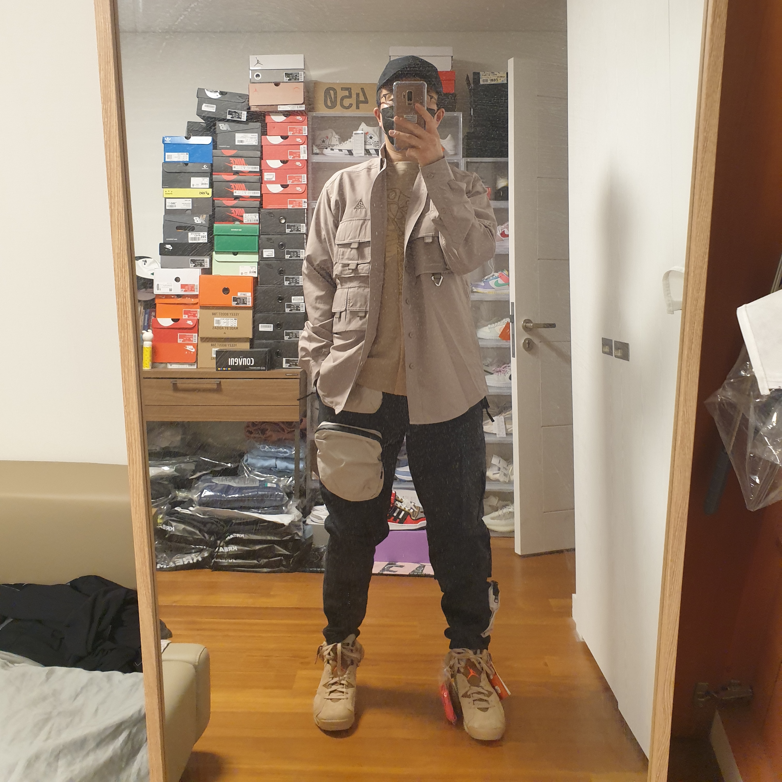 Nike x Drake Nocta NRG AU L91 Cap, Jordan 6 x Travis Scott Retro SP British Khaki 착용 스타일 - 2