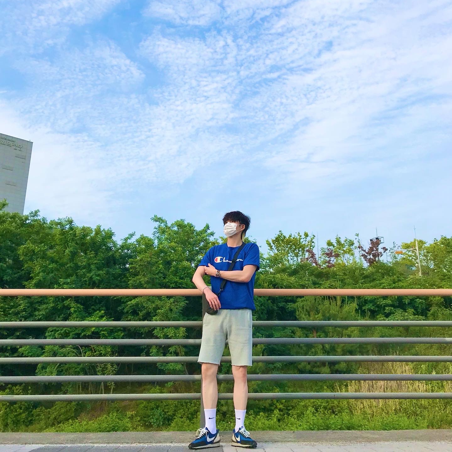 Nike x Undercover Daybreak Blue Jay 착용 스타일 - 2