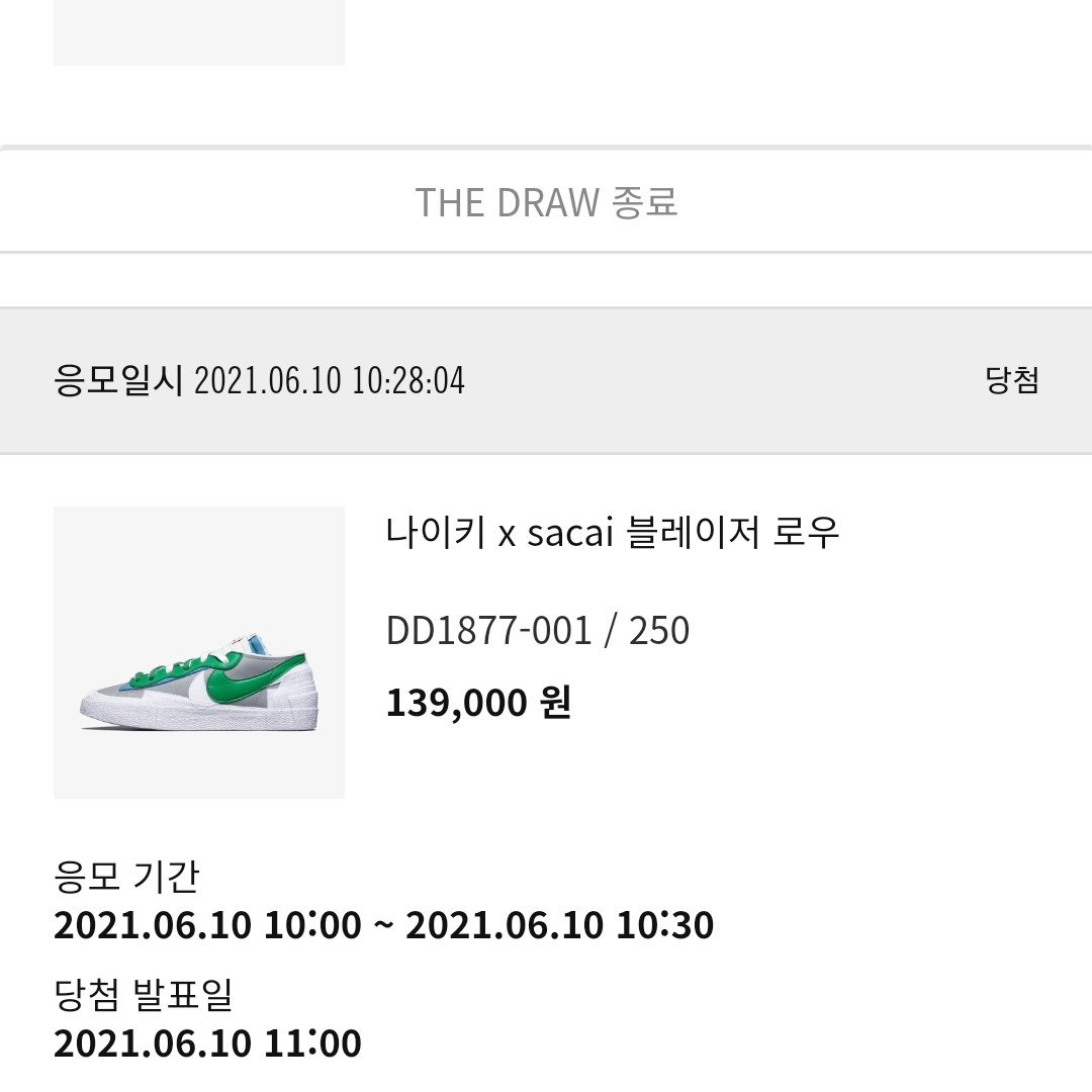 Nike x Sacai Blazer Low Classic Green 착용 스타일
